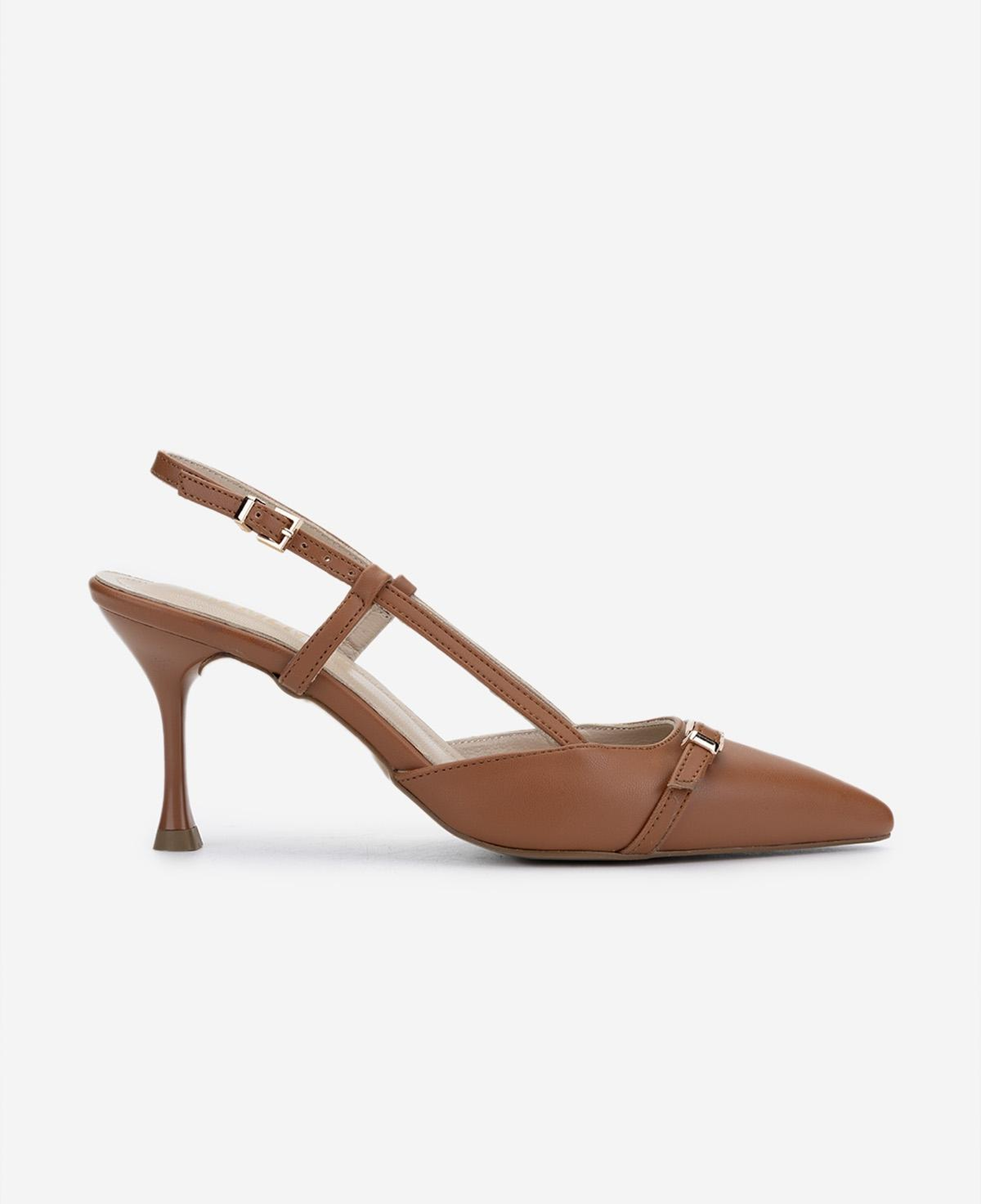 Valmenti Kadın Suni Deri Taba Slingback Ayakkabı