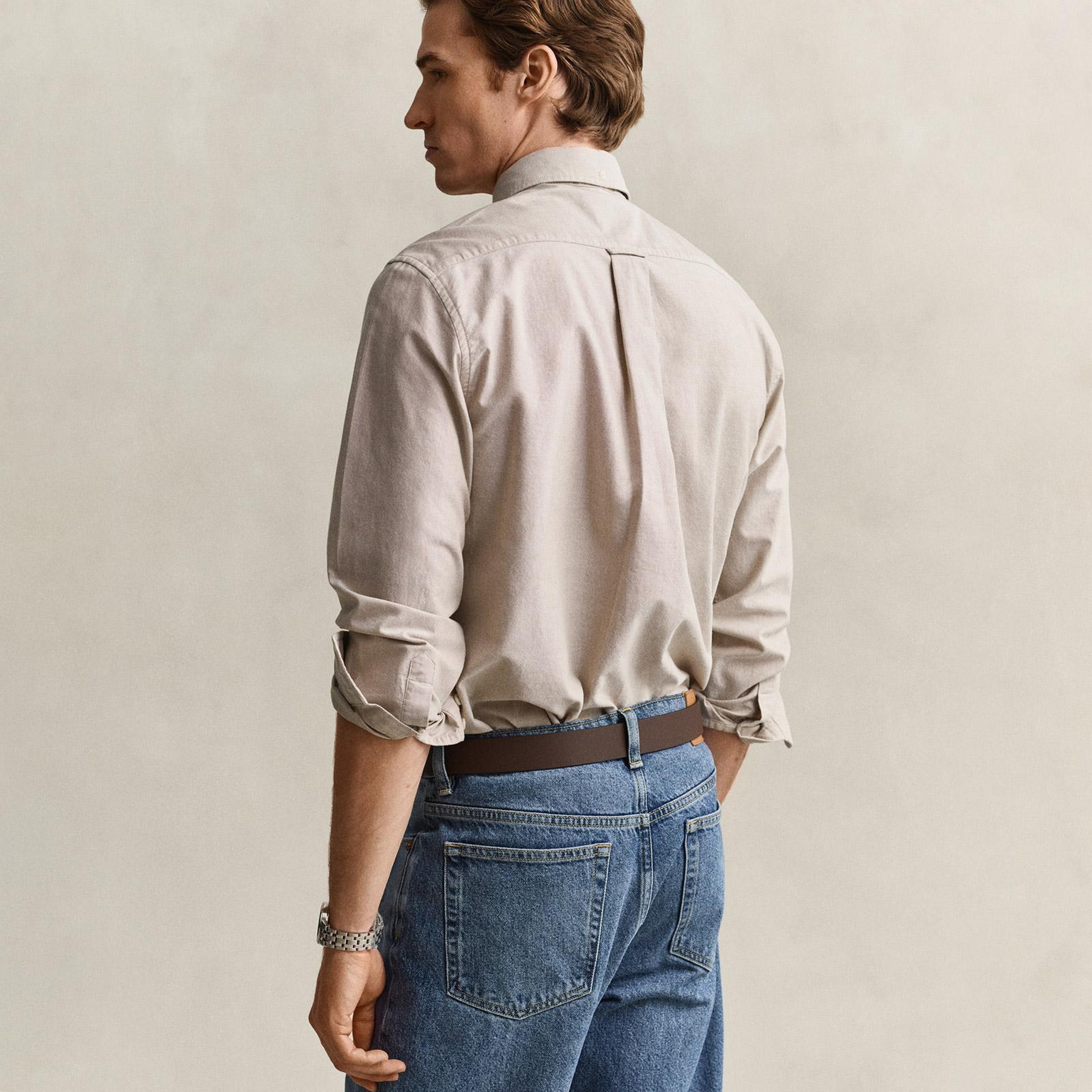 GANT Erkek Kahverengi Regular Fit Oxford Gömlek