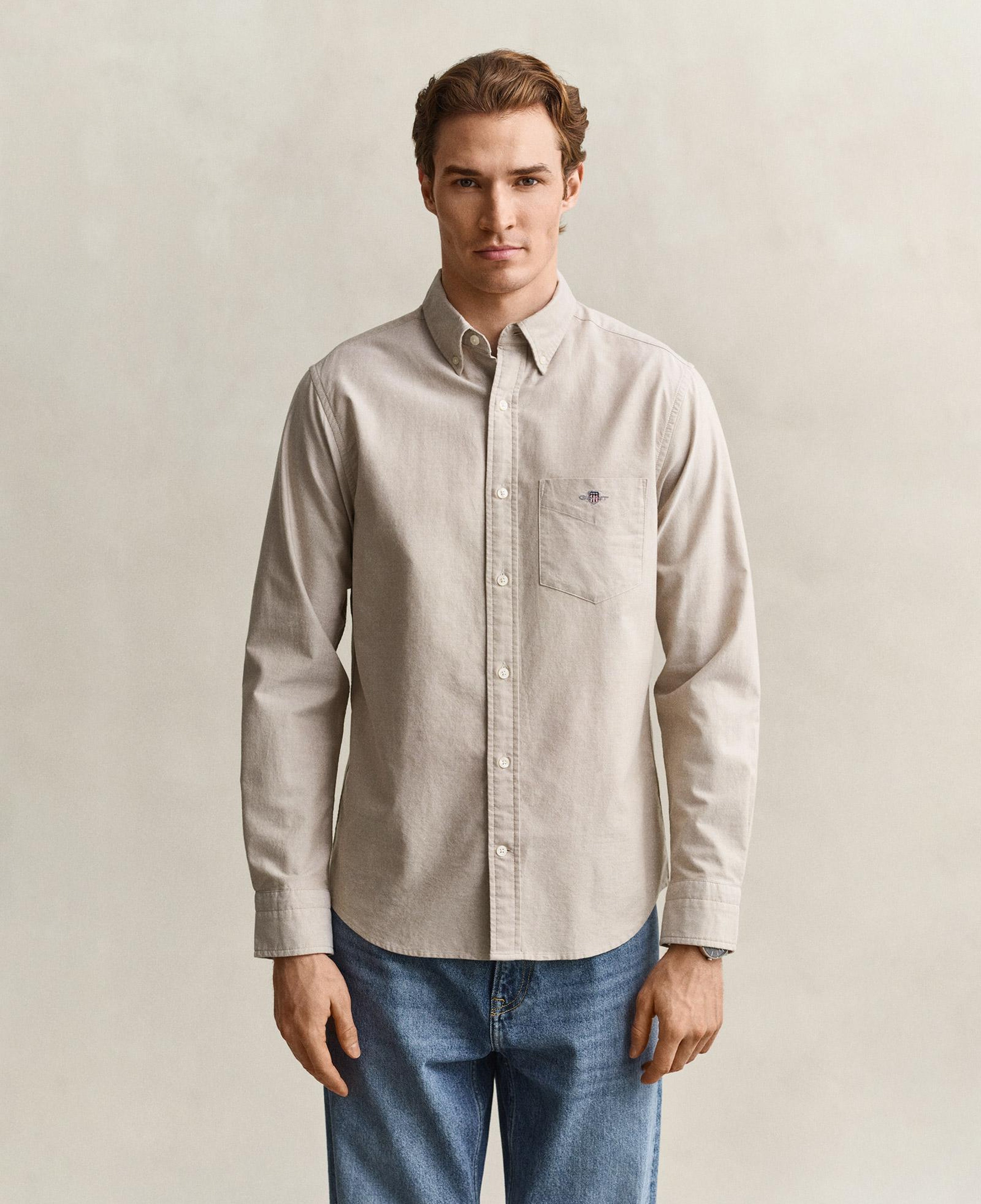 GANT Erkek Kahverengi Regular Fit Oxford Gömlek