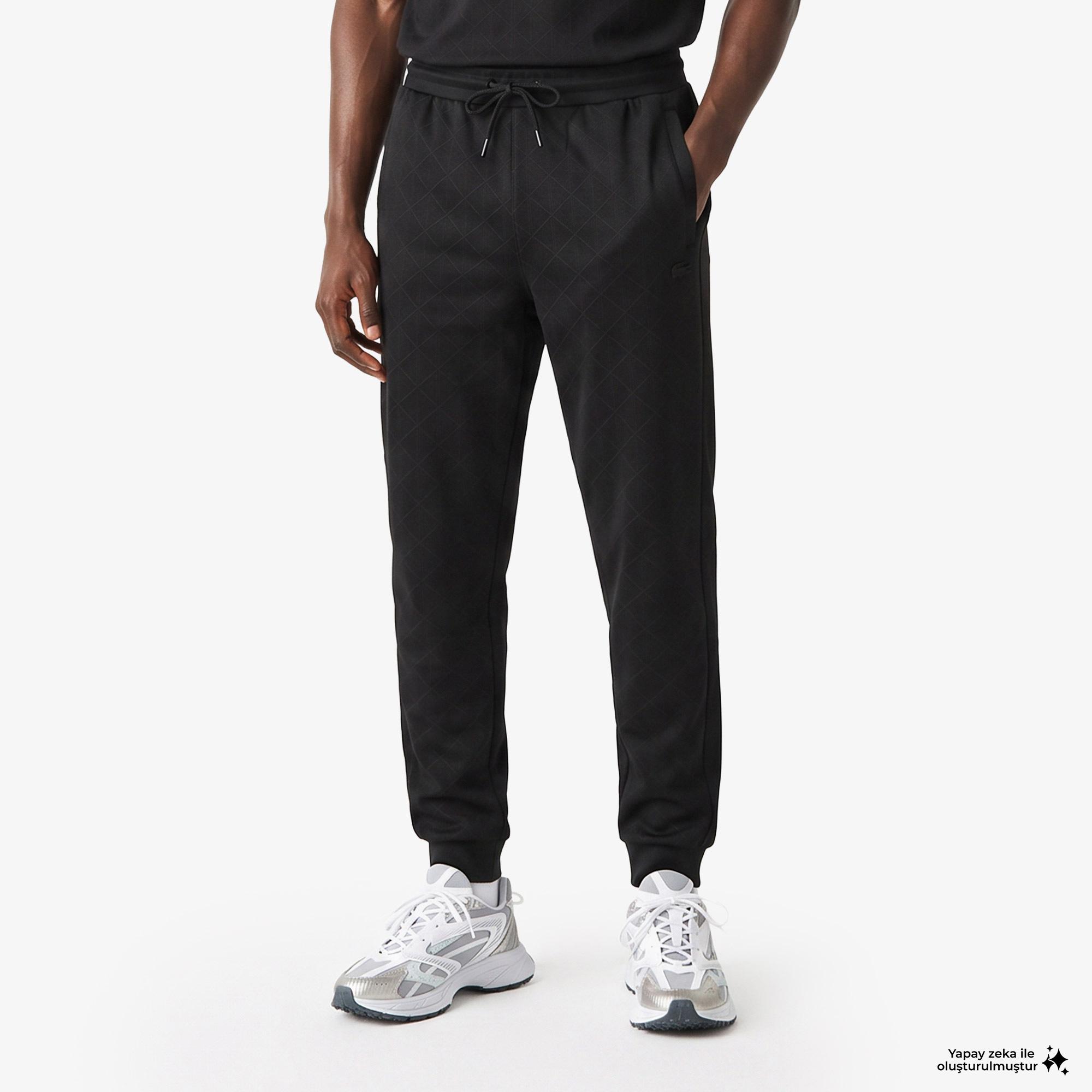 Erkek Regular Fit Siyah Eşofman Altı