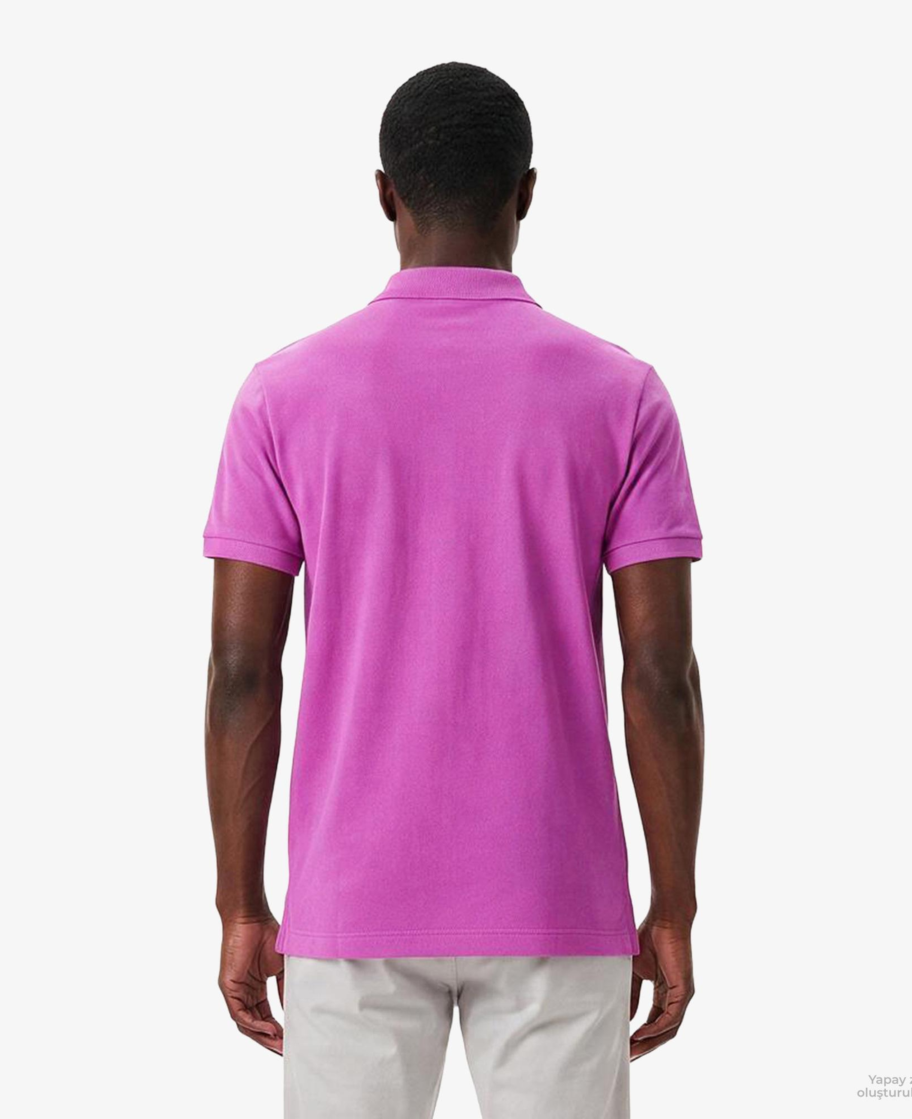 Erkek Regular Fit Pembe Paris Polo