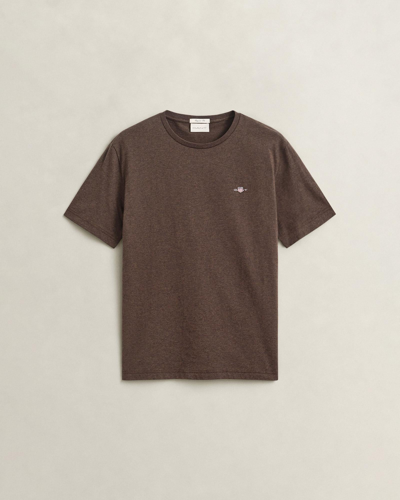 GANT Erkek Kahverengi Regular Fit T-Shirt