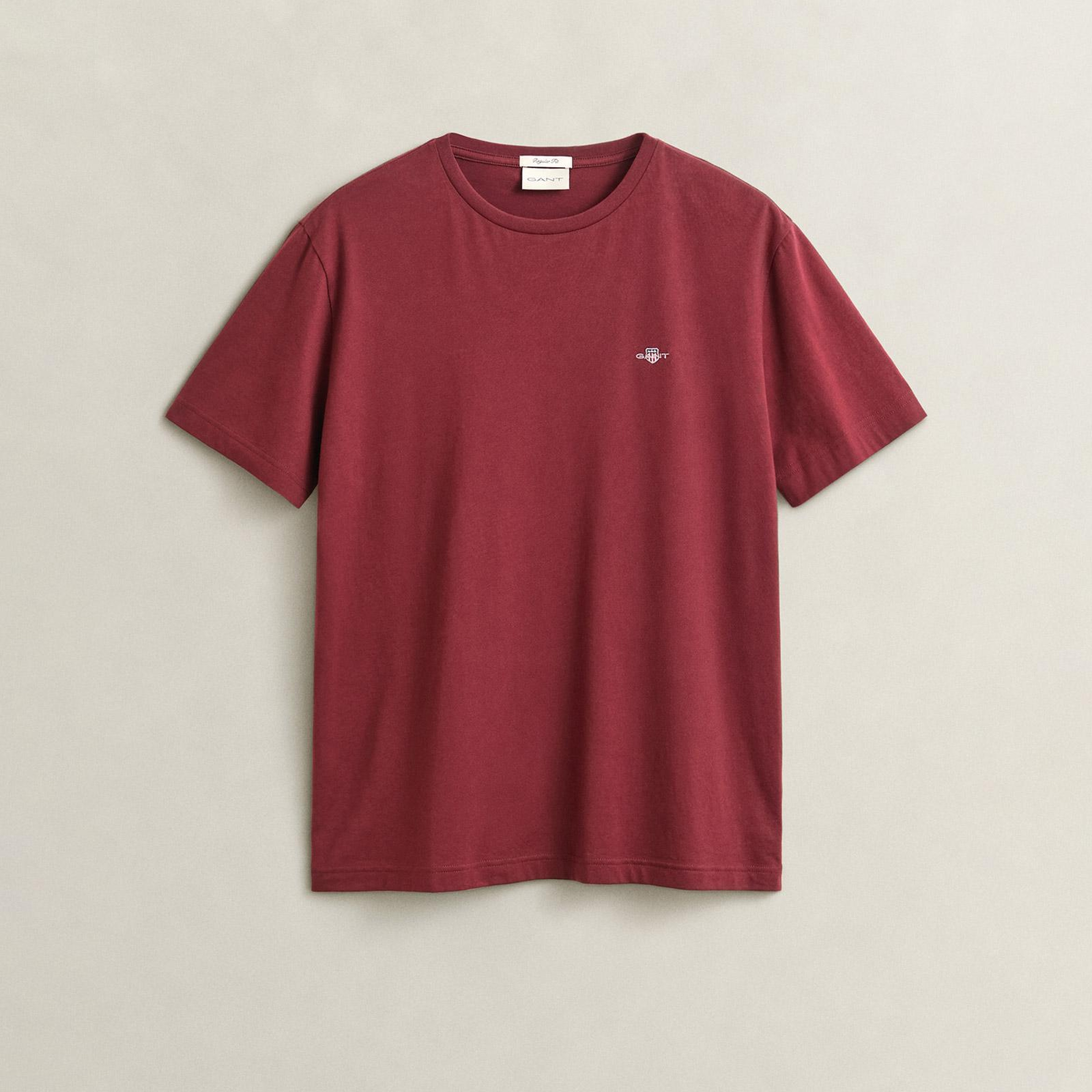 GANT Erkek Bordo Regular Fit T-Shirt