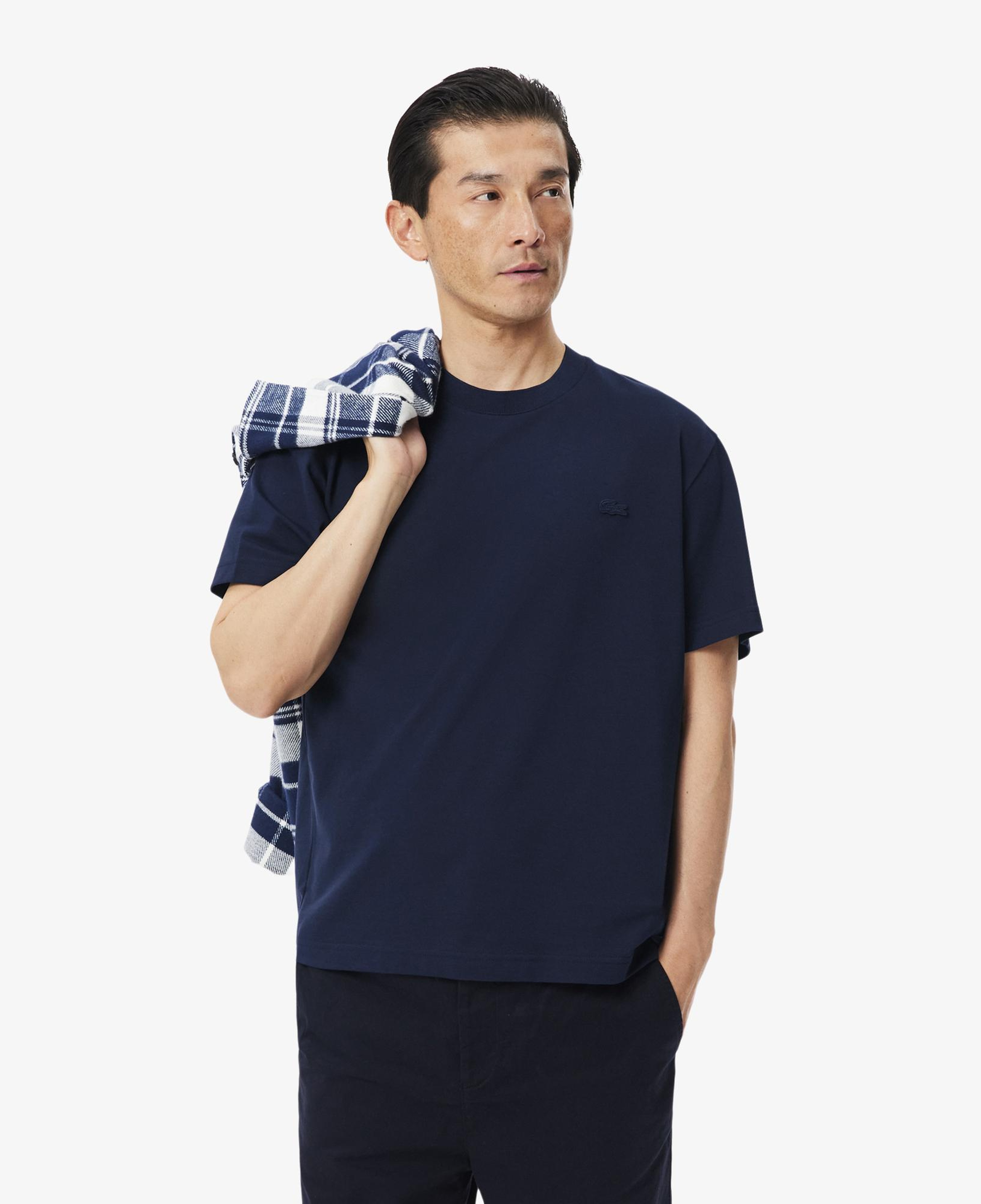 Erkek Classic Fit Bisiklet Yaka Lacivert T-Shirt