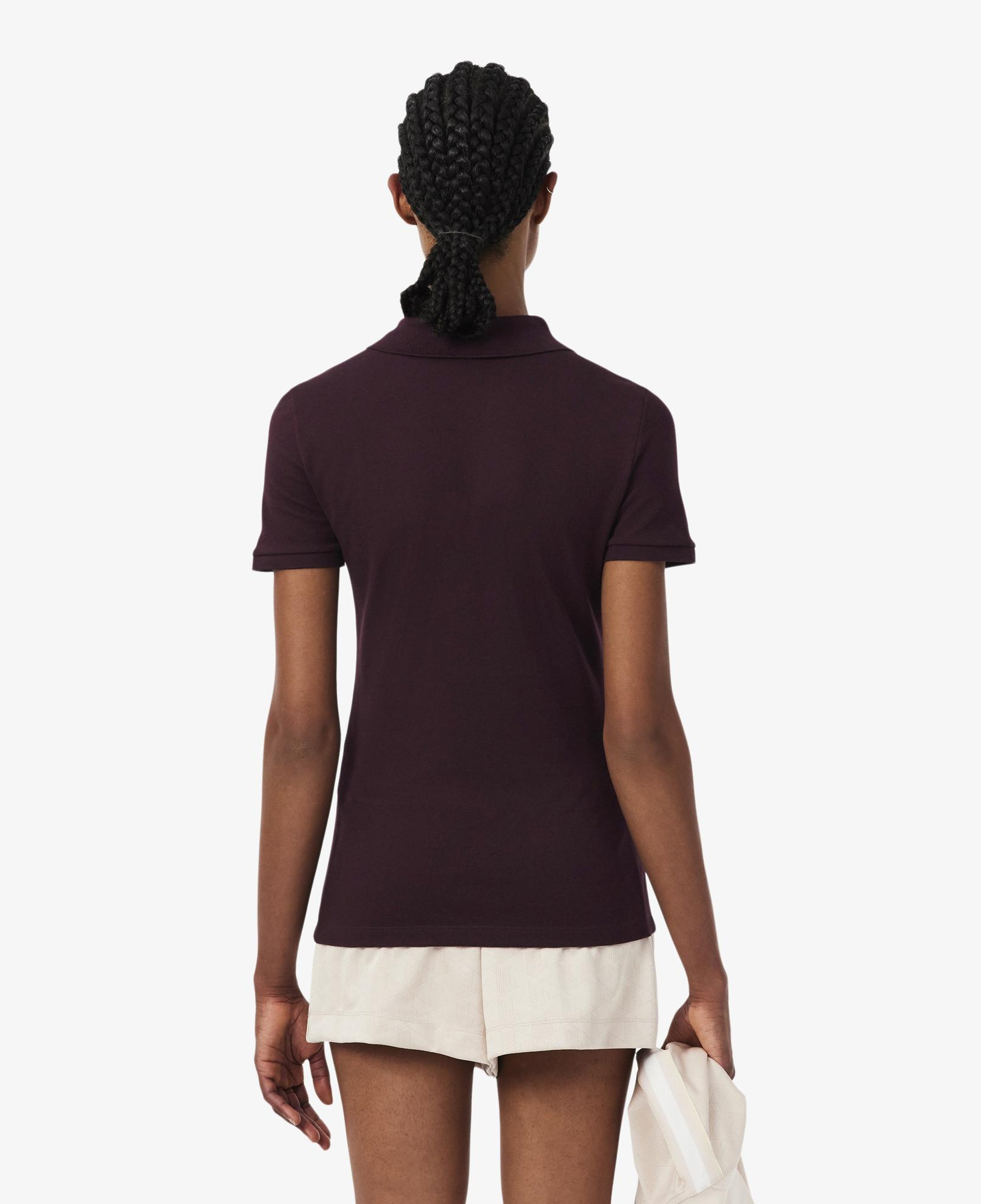 L.12.D Kadın Slim Fit Bordo Polo