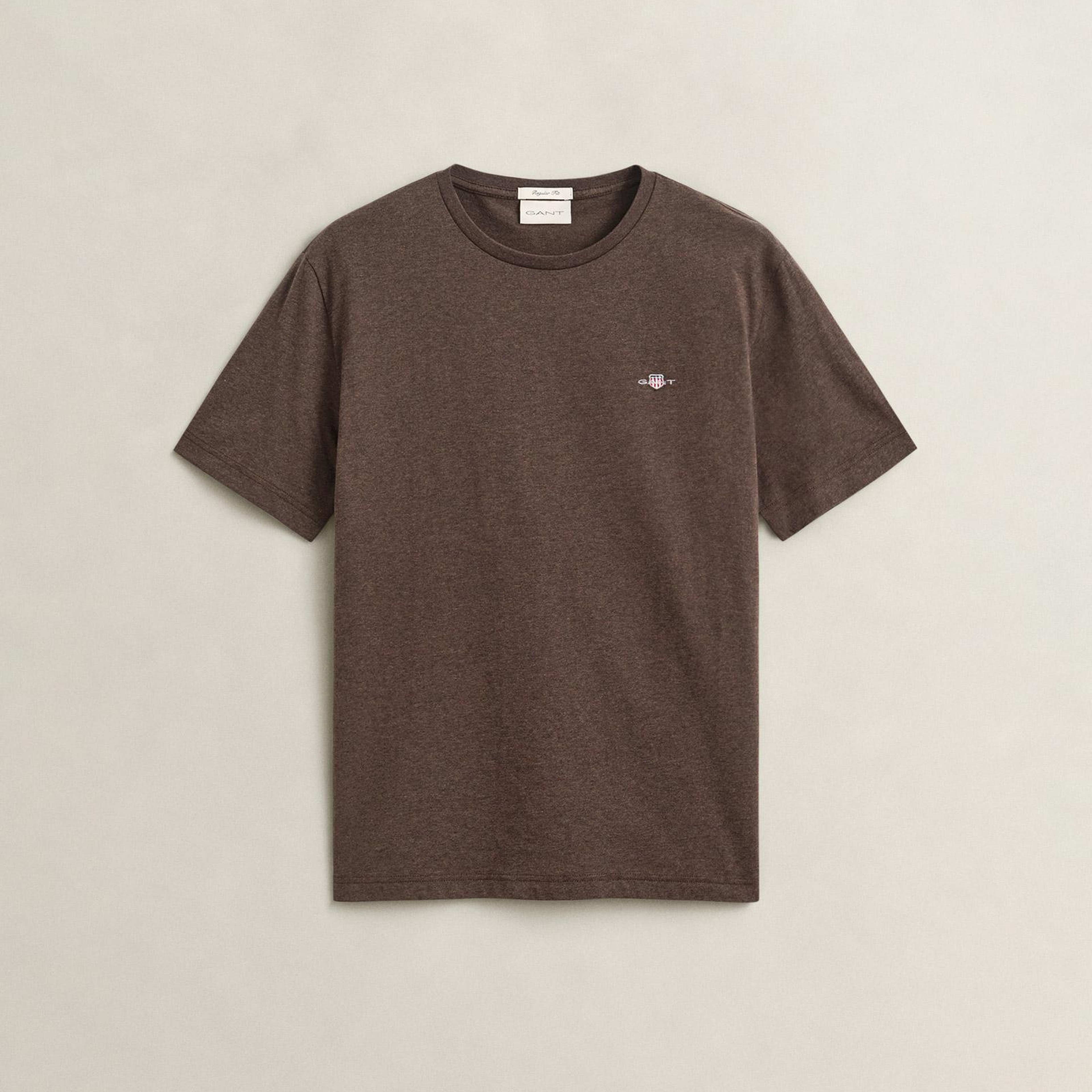 GANT Erkek Kahverengi Regular Fit T-Shirt