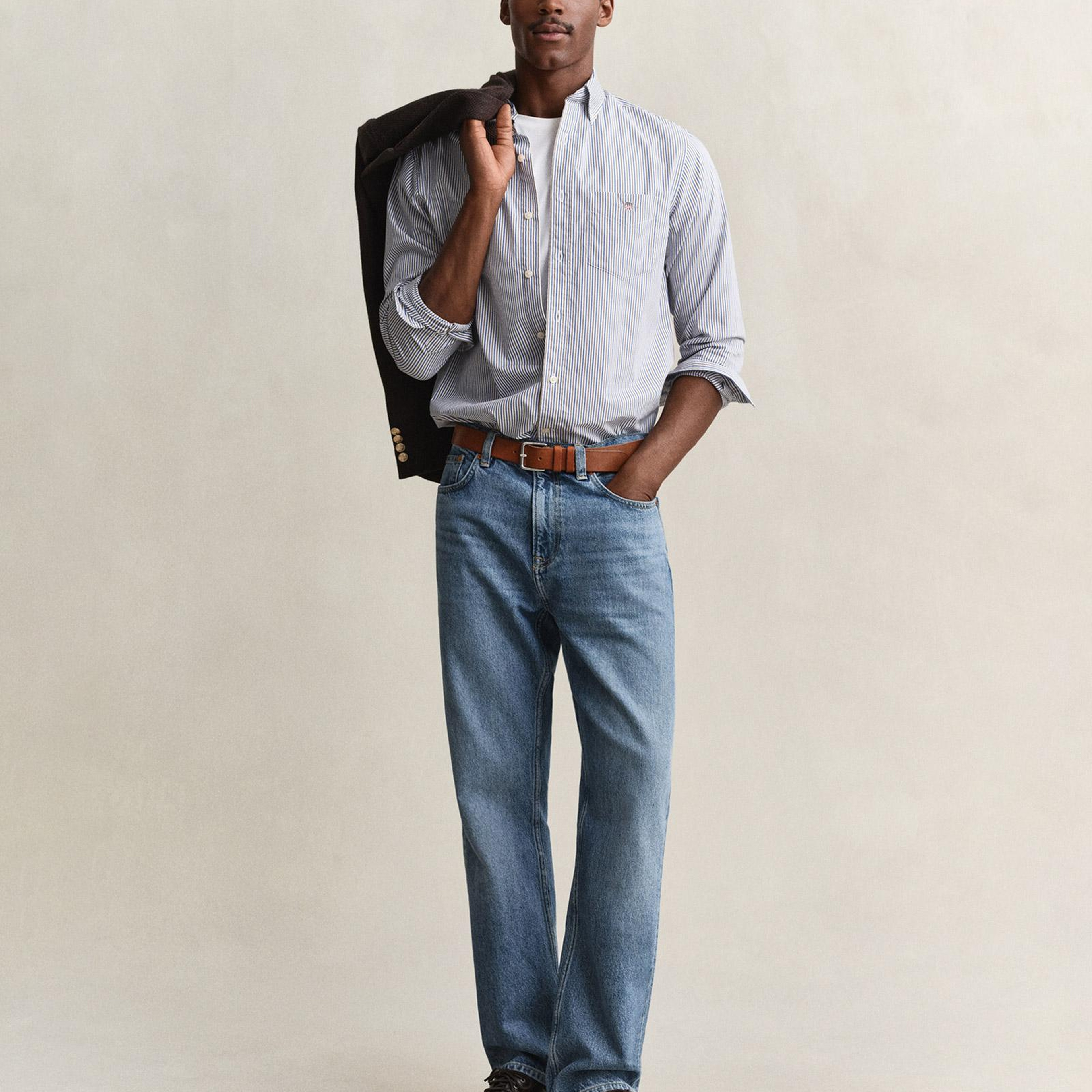 GANT Erkek Kahverengi Regular Fit Poplin Gömlek