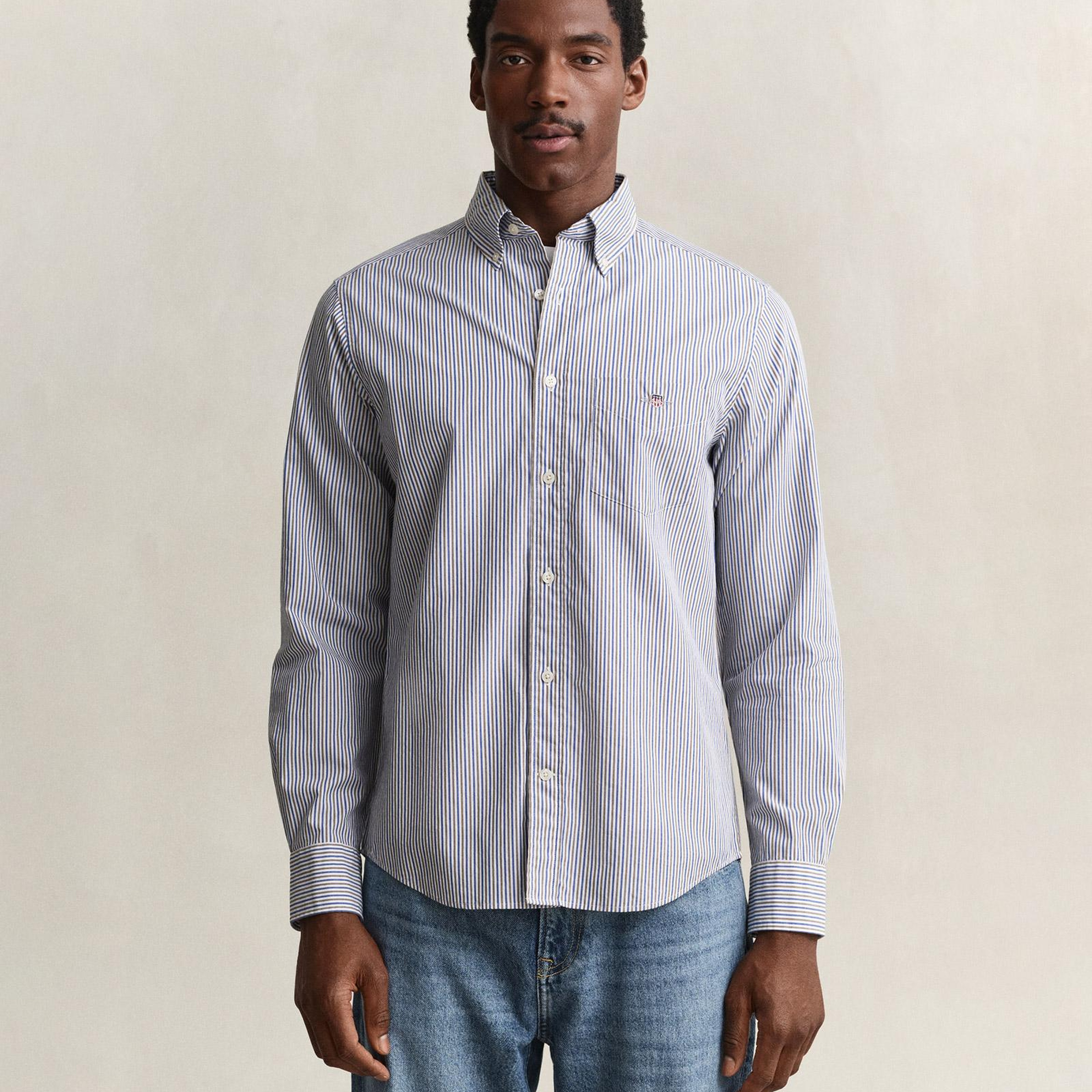 GANT Erkek Kahverengi Regular Fit Poplin Gömlek