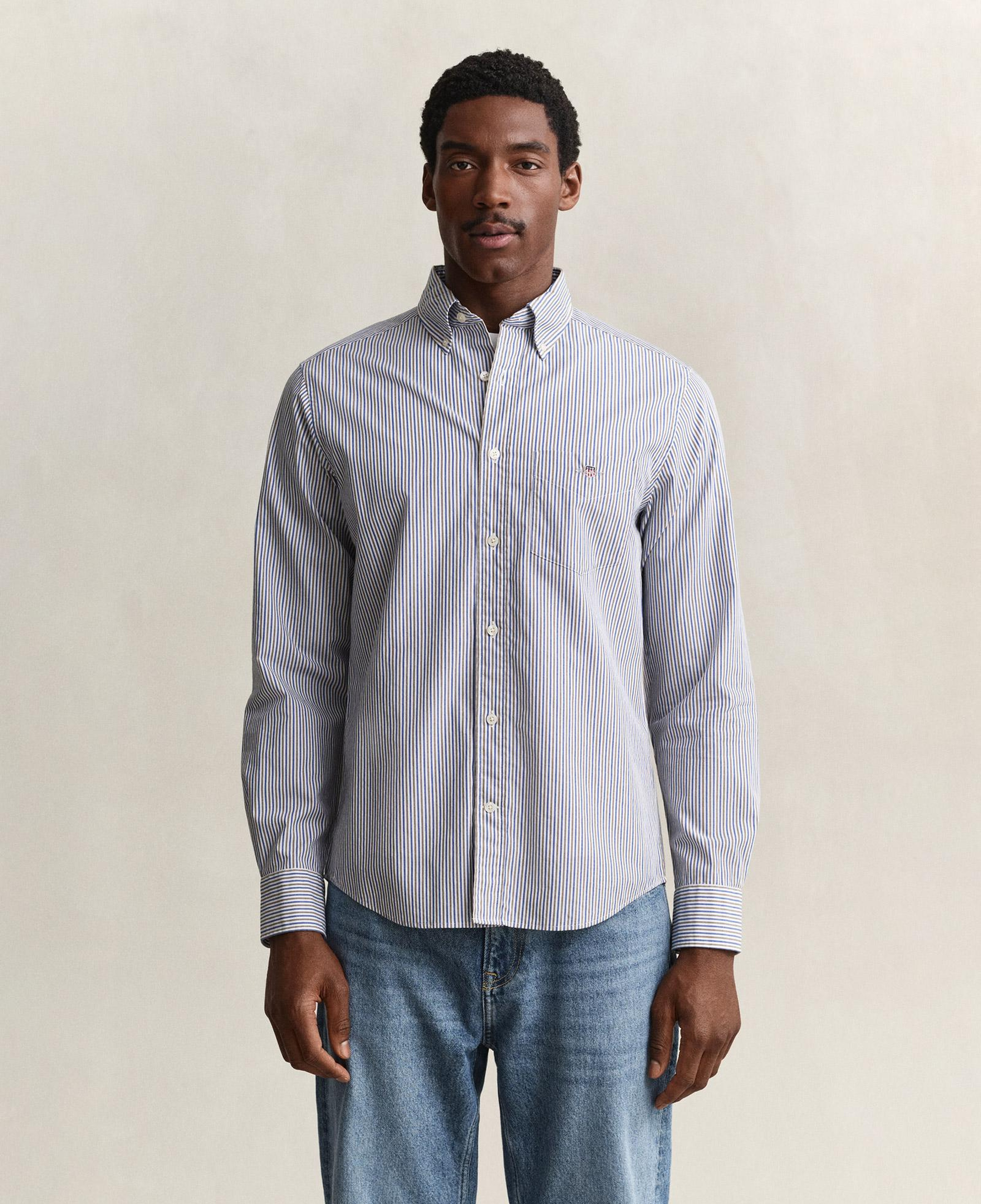 GANT Erkek Kahverengi Regular Fit Poplin Gömlek