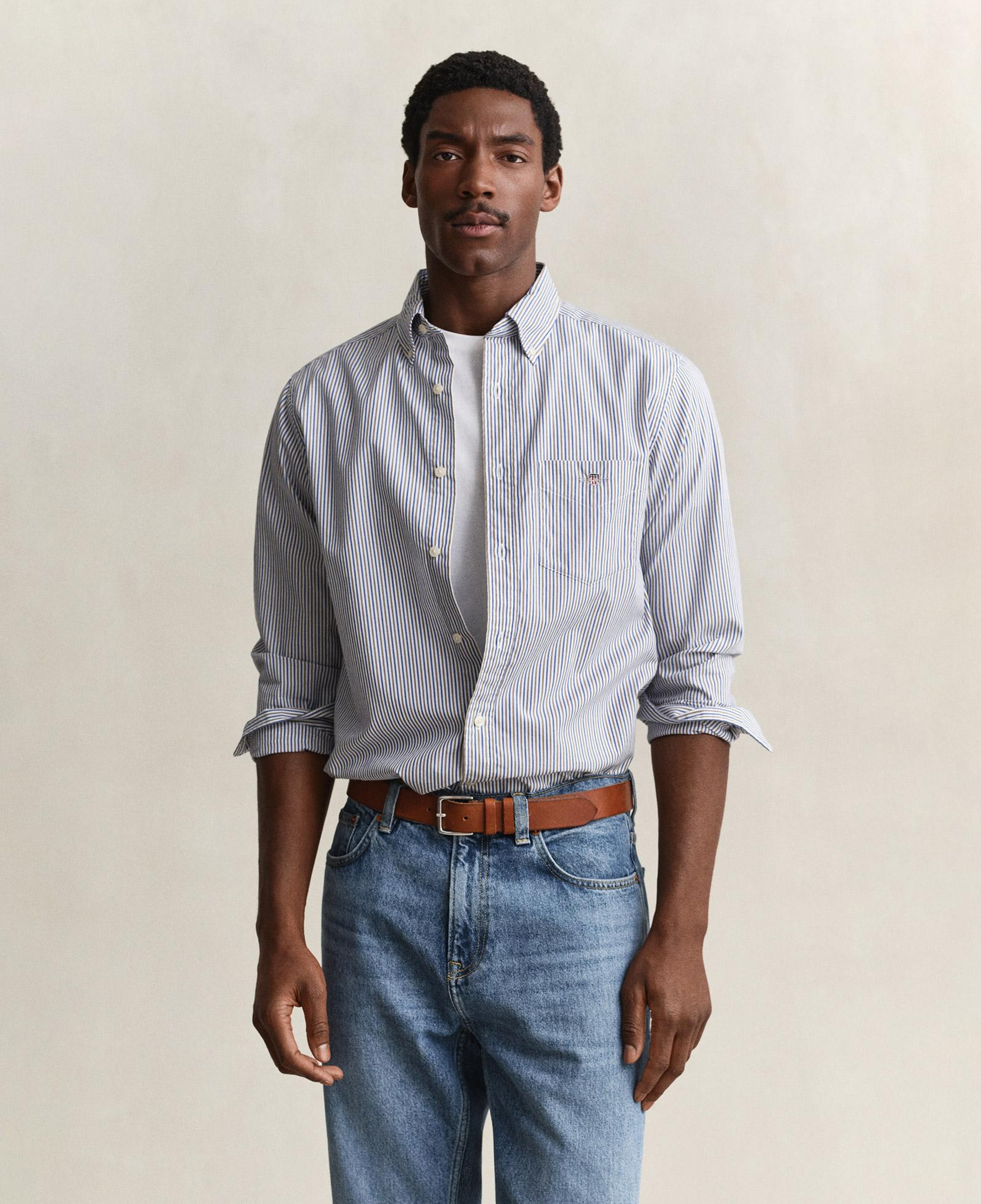 GANT Erkek Kahverengi Regular Fit Poplin Gömlek