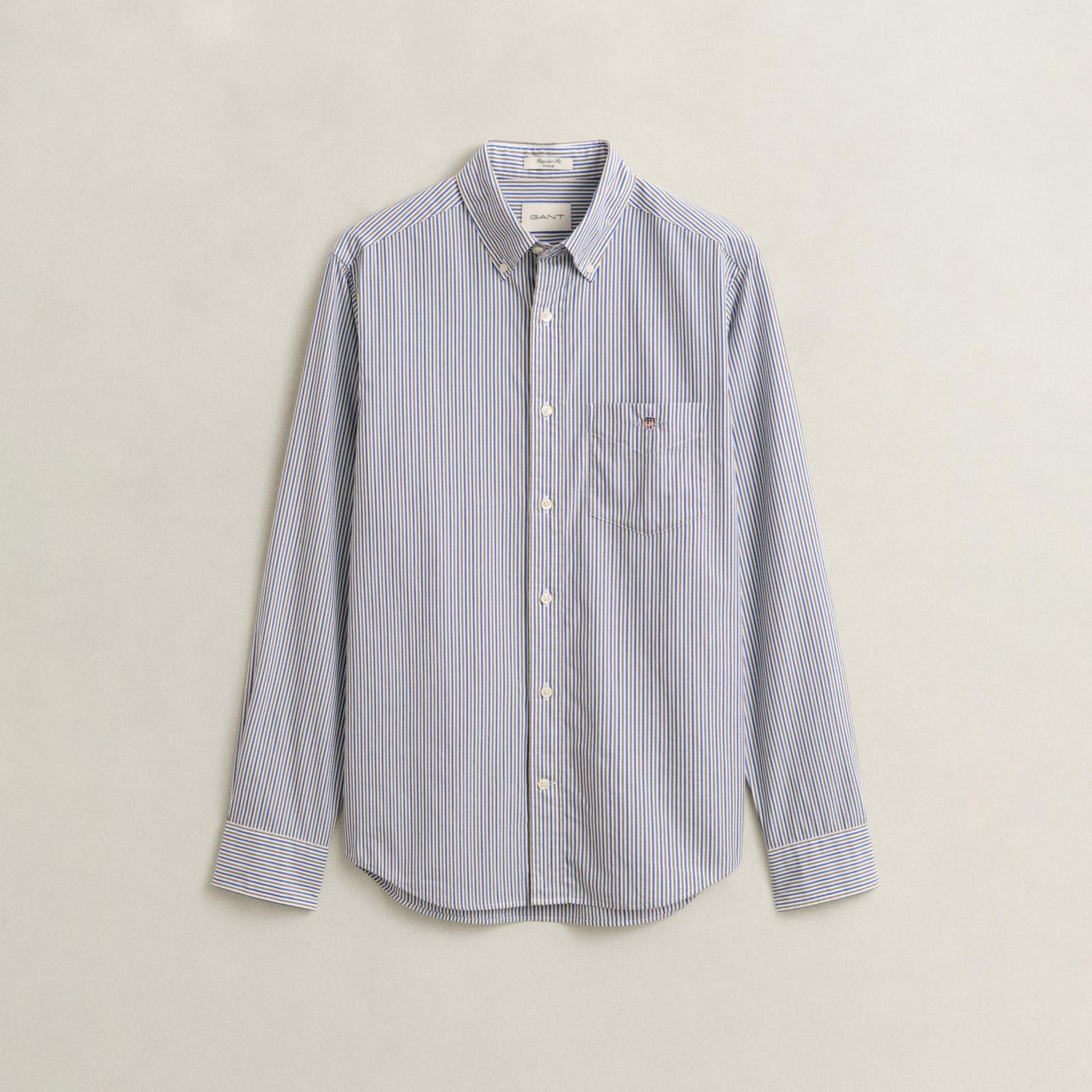 GANT Erkek Kahverengi Regular Fit Poplin Gömlek