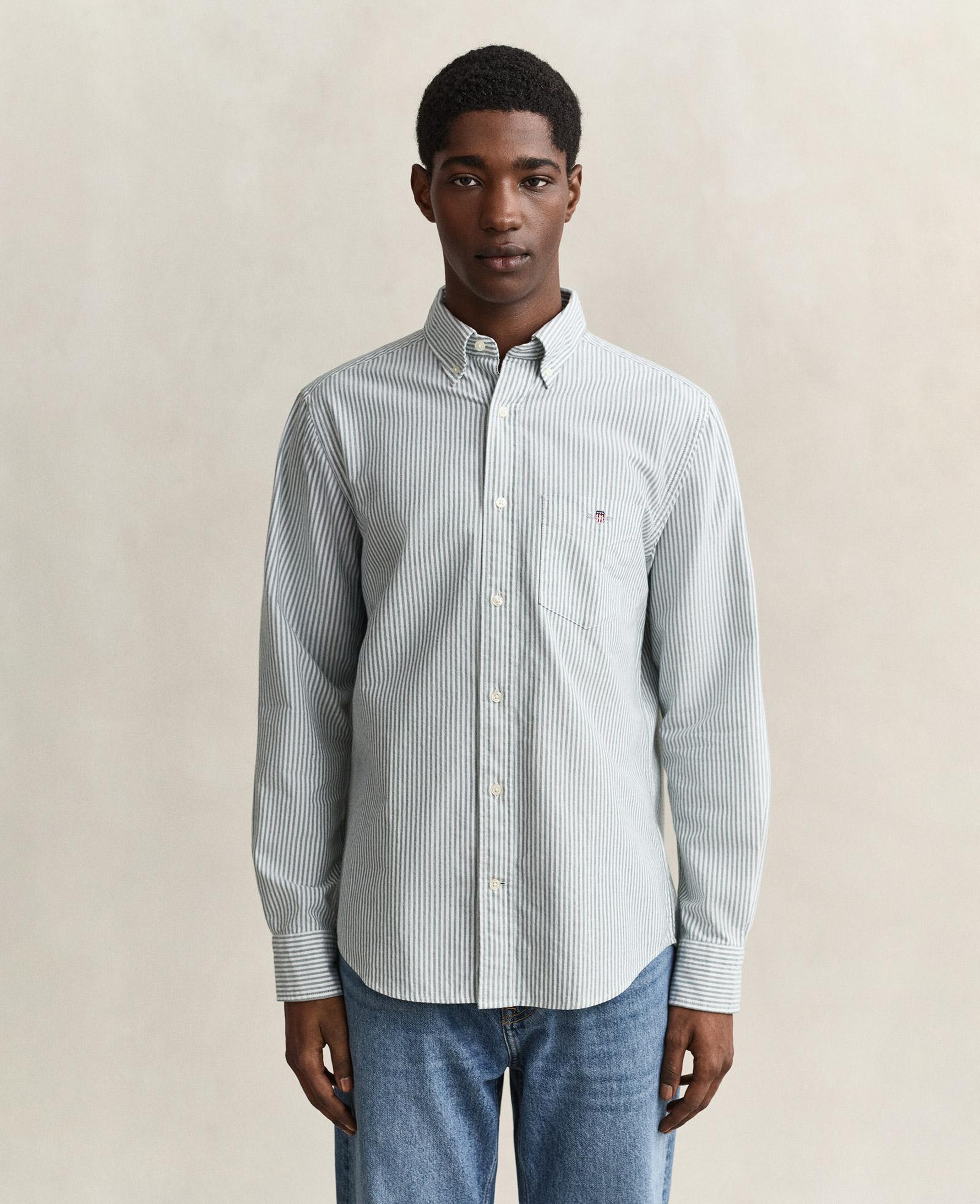 GANT Erkek Yeşil Regular Fit Oxford Gömlek