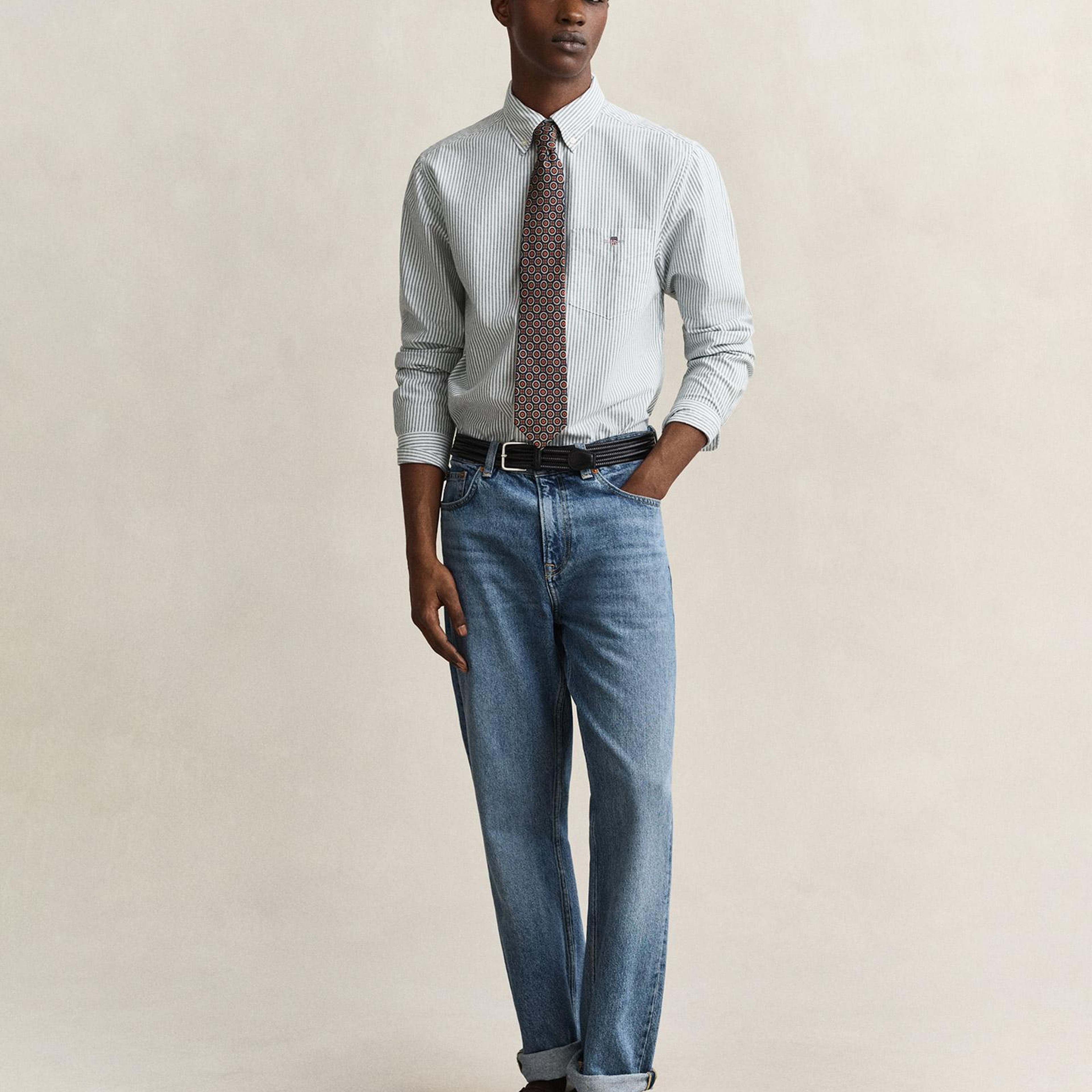 GANT Erkek Yeşil Regular Fit Oxford Gömlek
