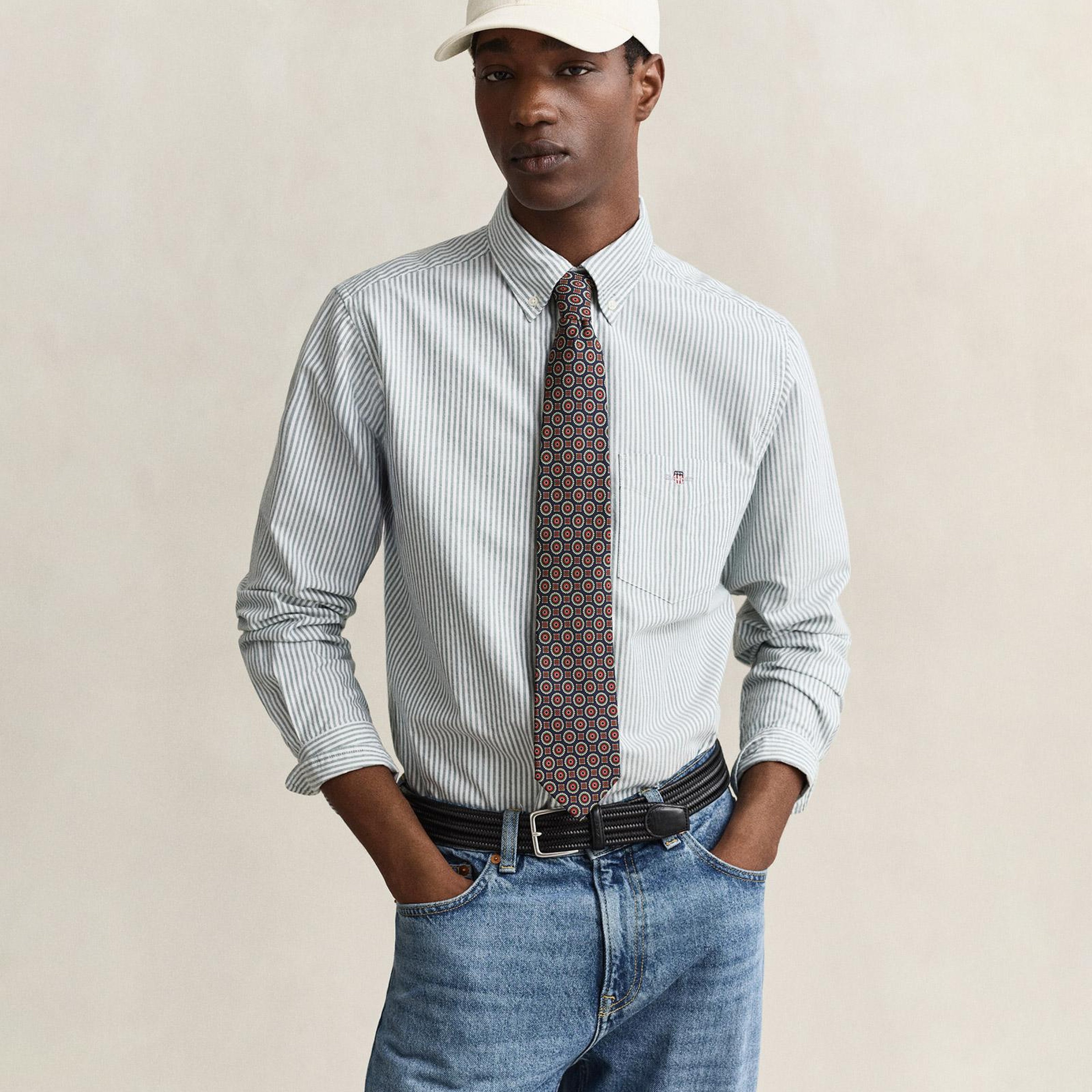 GANT Erkek Yeşil Regular Fit Oxford Gömlek