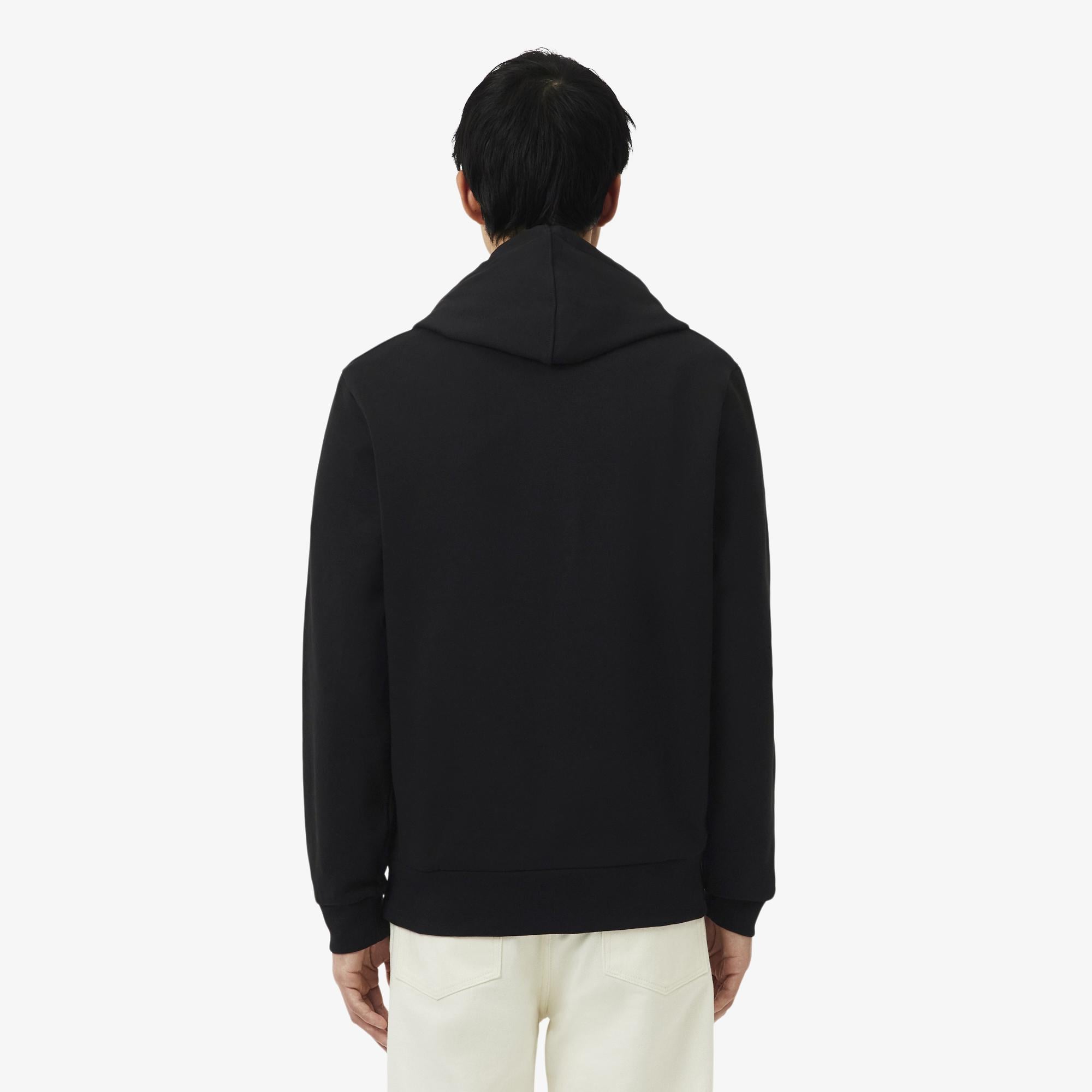 Erkek Classic Fit Kapüşonlu Siyah Sweatshirt