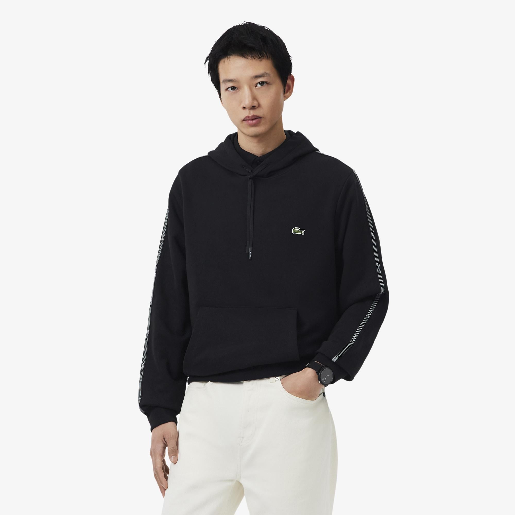 Erkek Classic Fit Kapüşonlu Siyah Sweatshirt