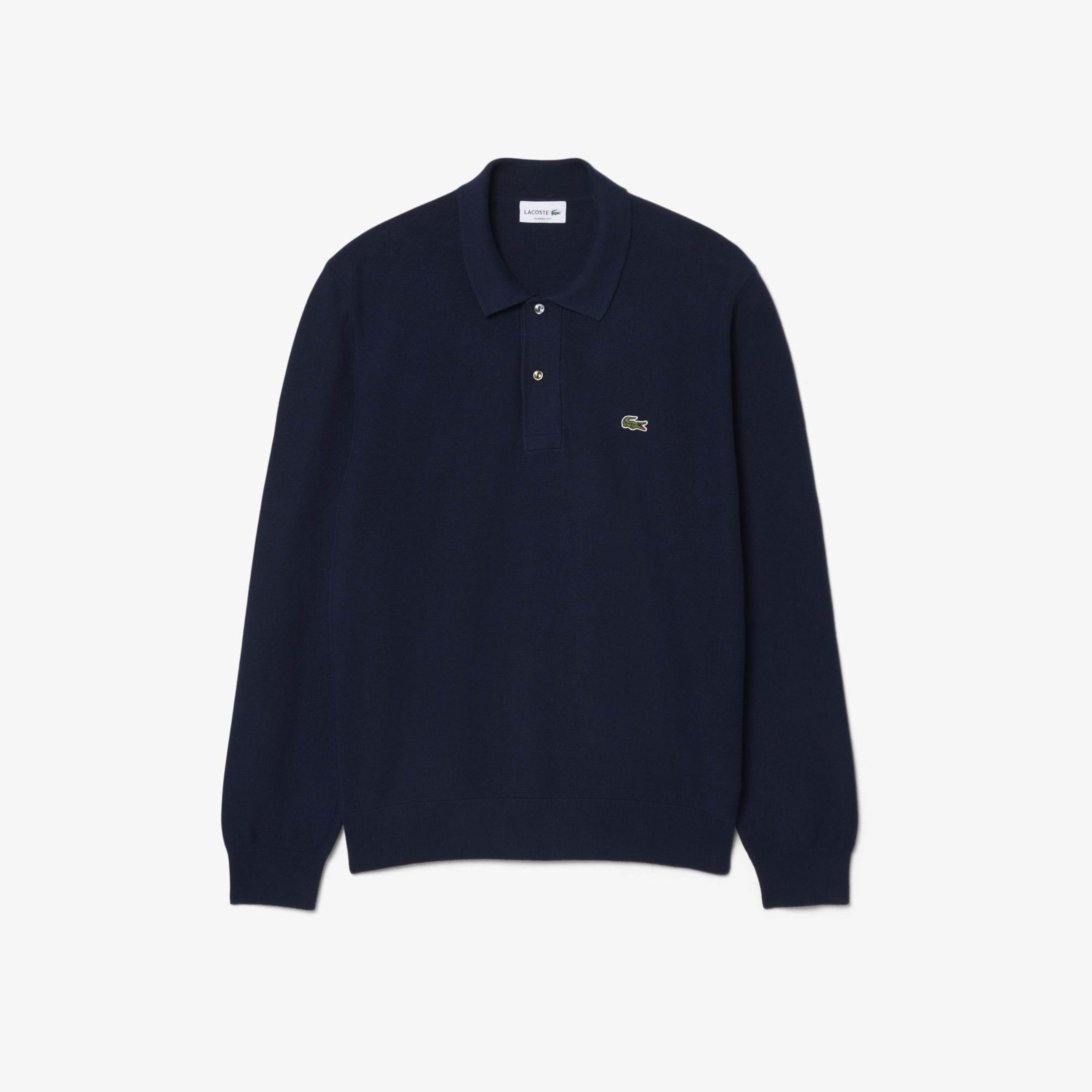 Erkek Classic Fit Polo Yaka Lacivert Kazak