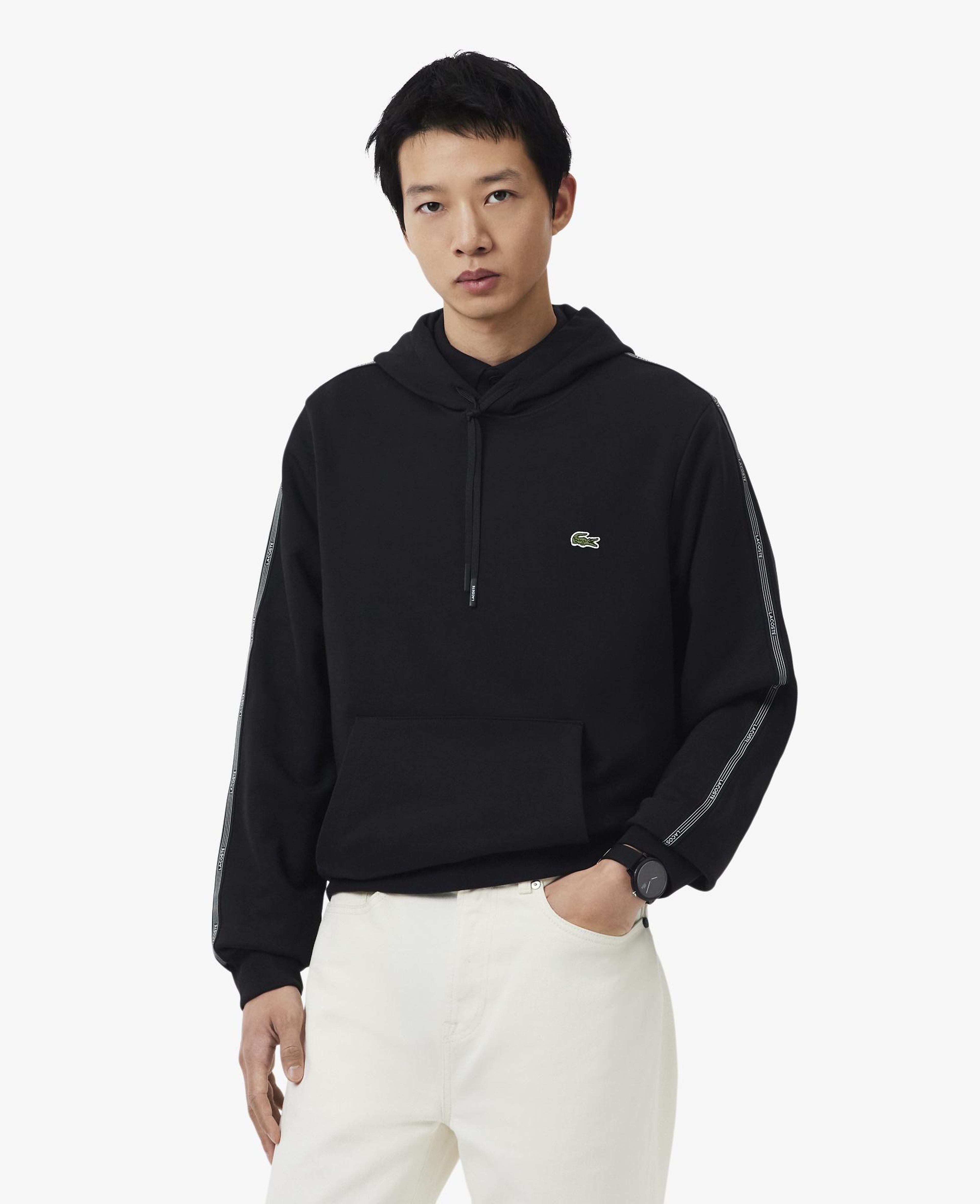 Erkek Classic Fit Kapüşonlu Siyah Sweatshirt
