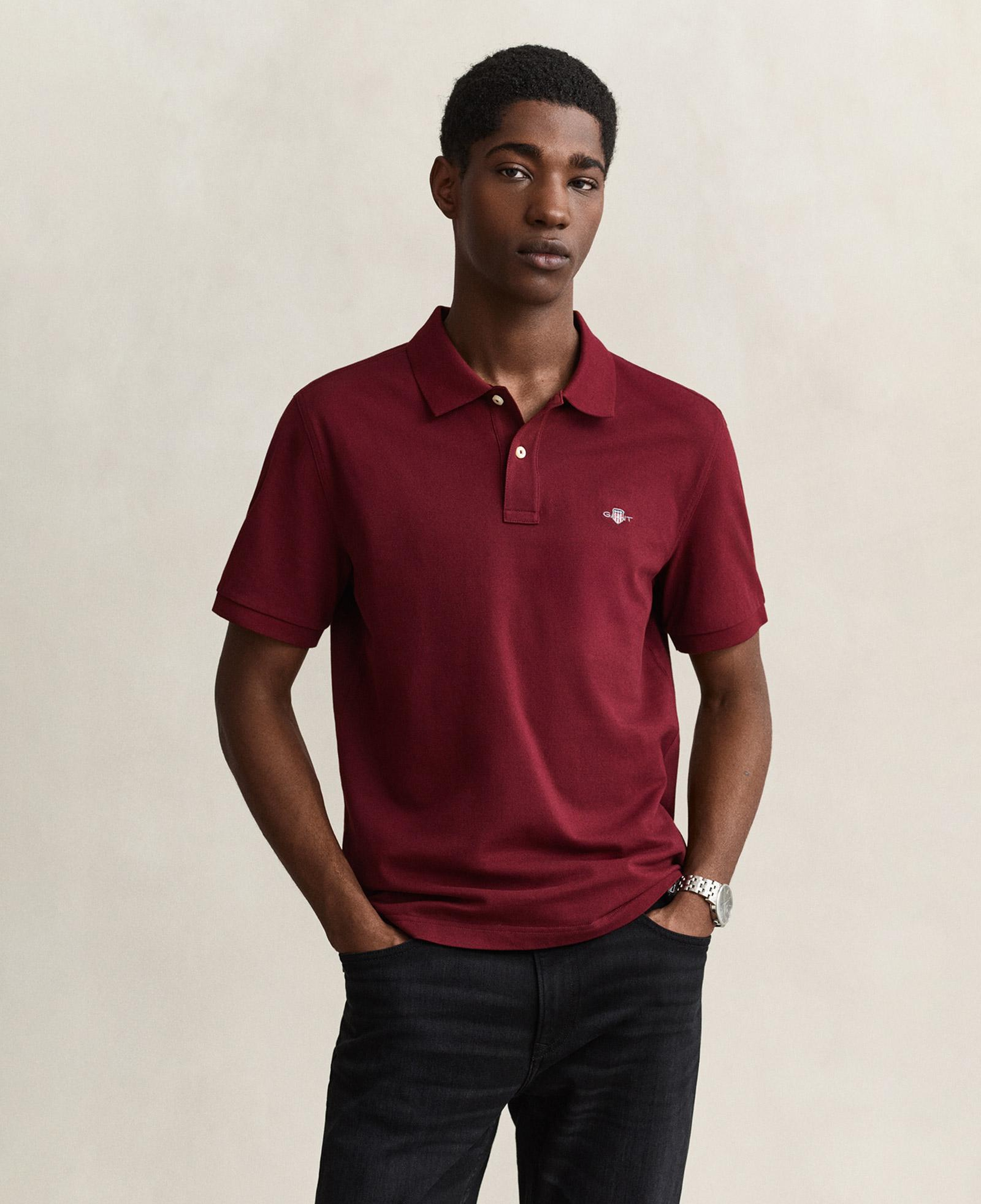 GANT Erkek Kırmızı Regular Fit Polo