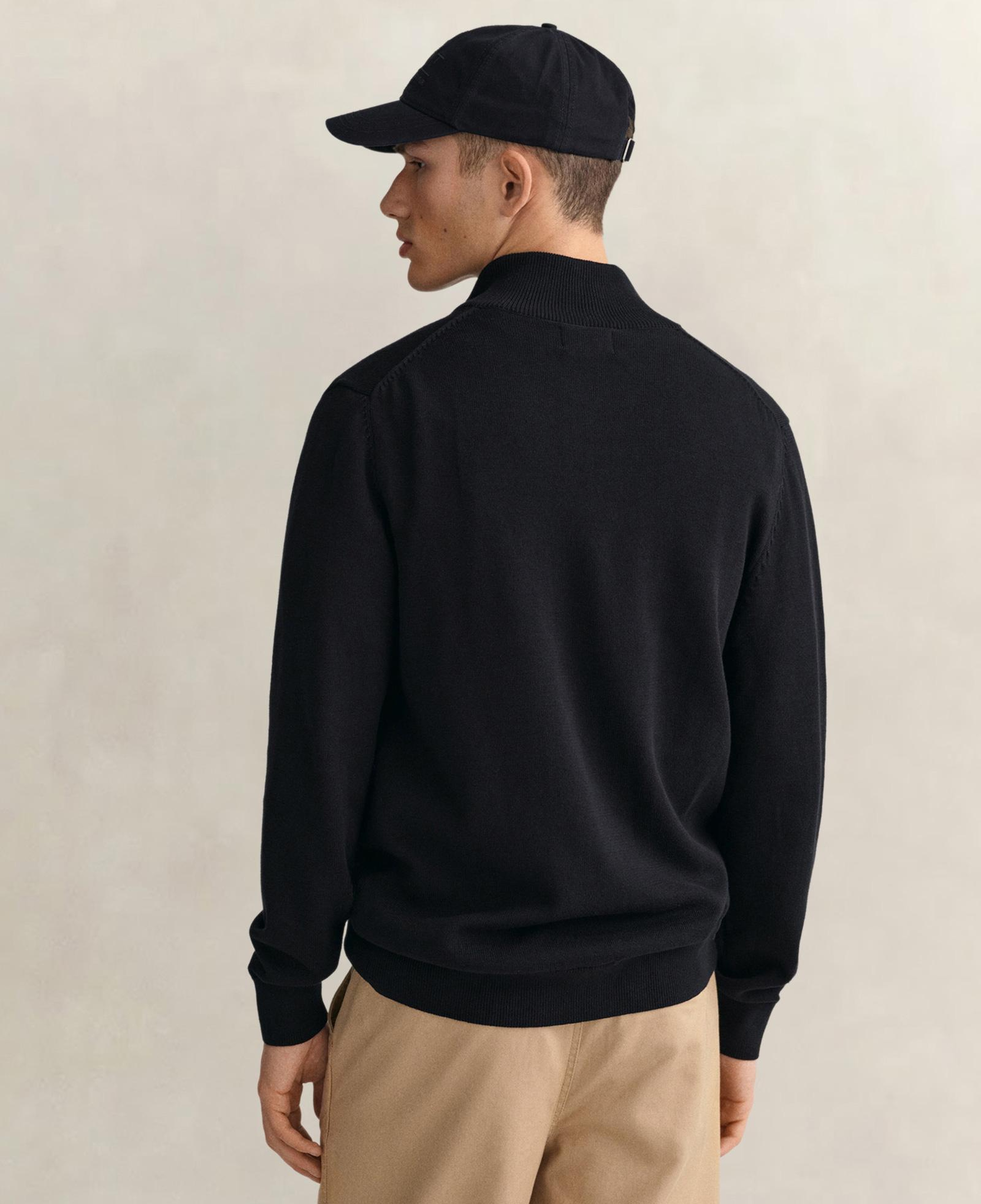 GANT Erkek Siyah Regular Fit Fermuarlı Hırka