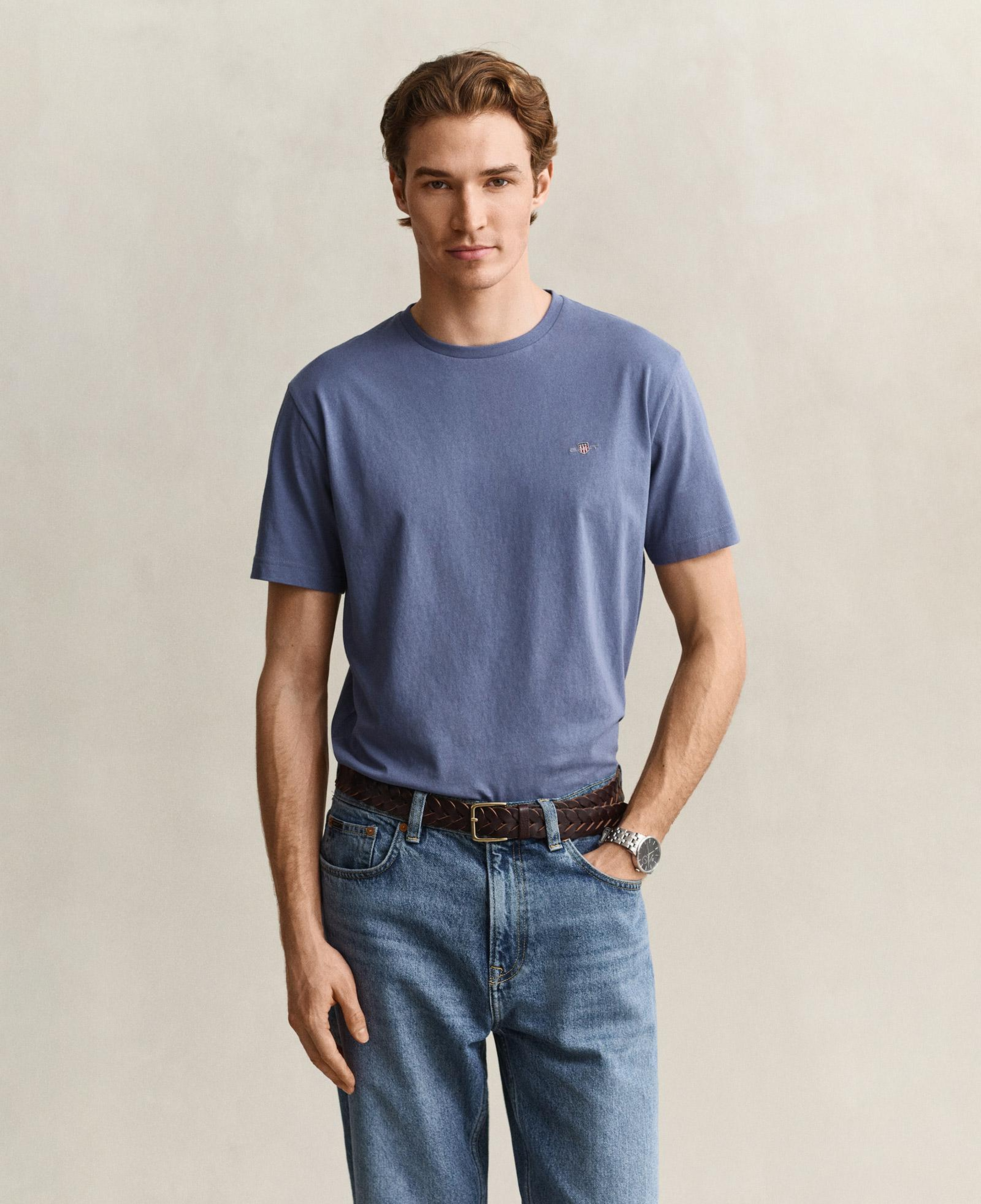 GANT Erkek Mavi Regular Fit T-Shirt