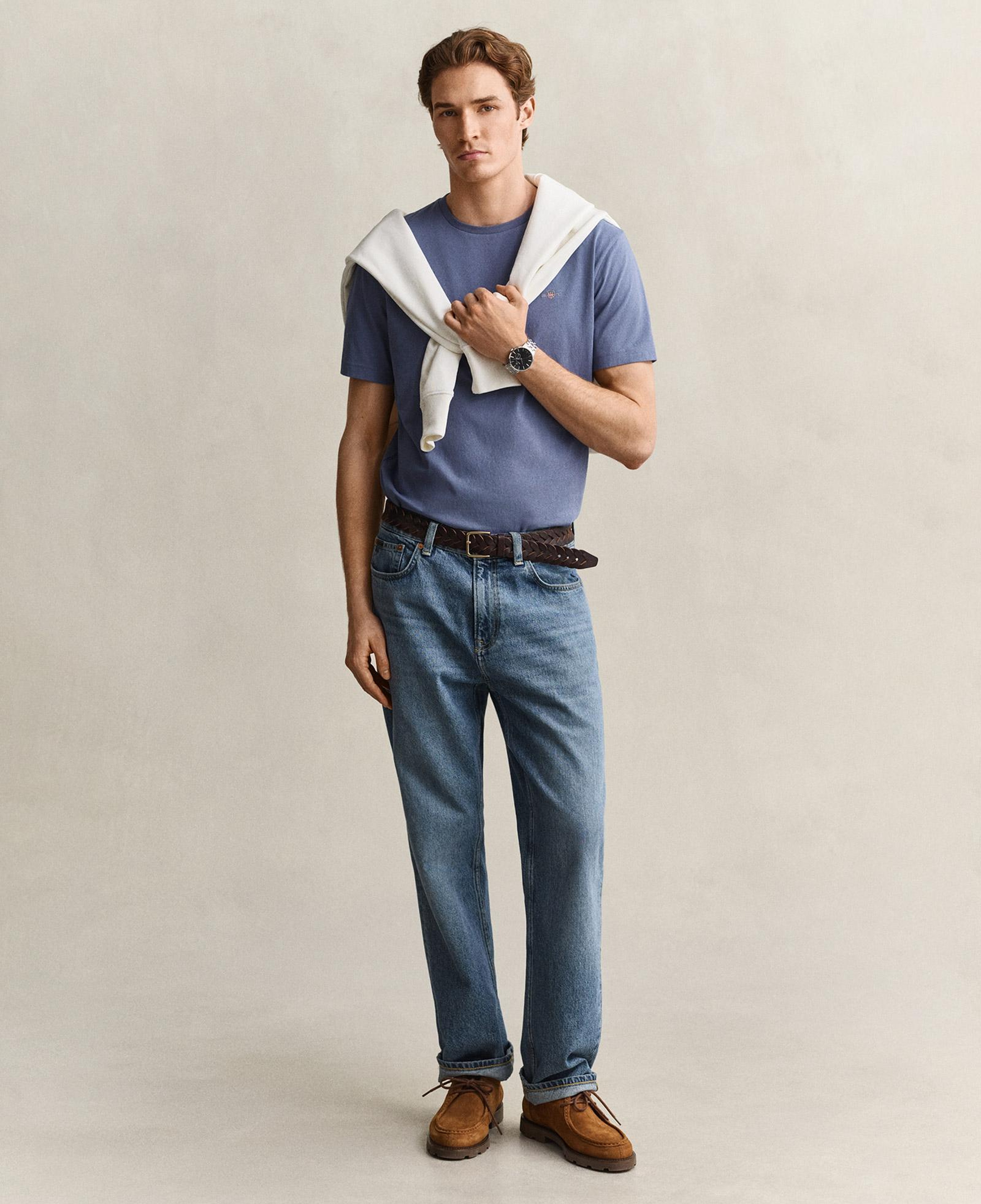 GANT Erkek Mavi Regular Fit T-Shirt