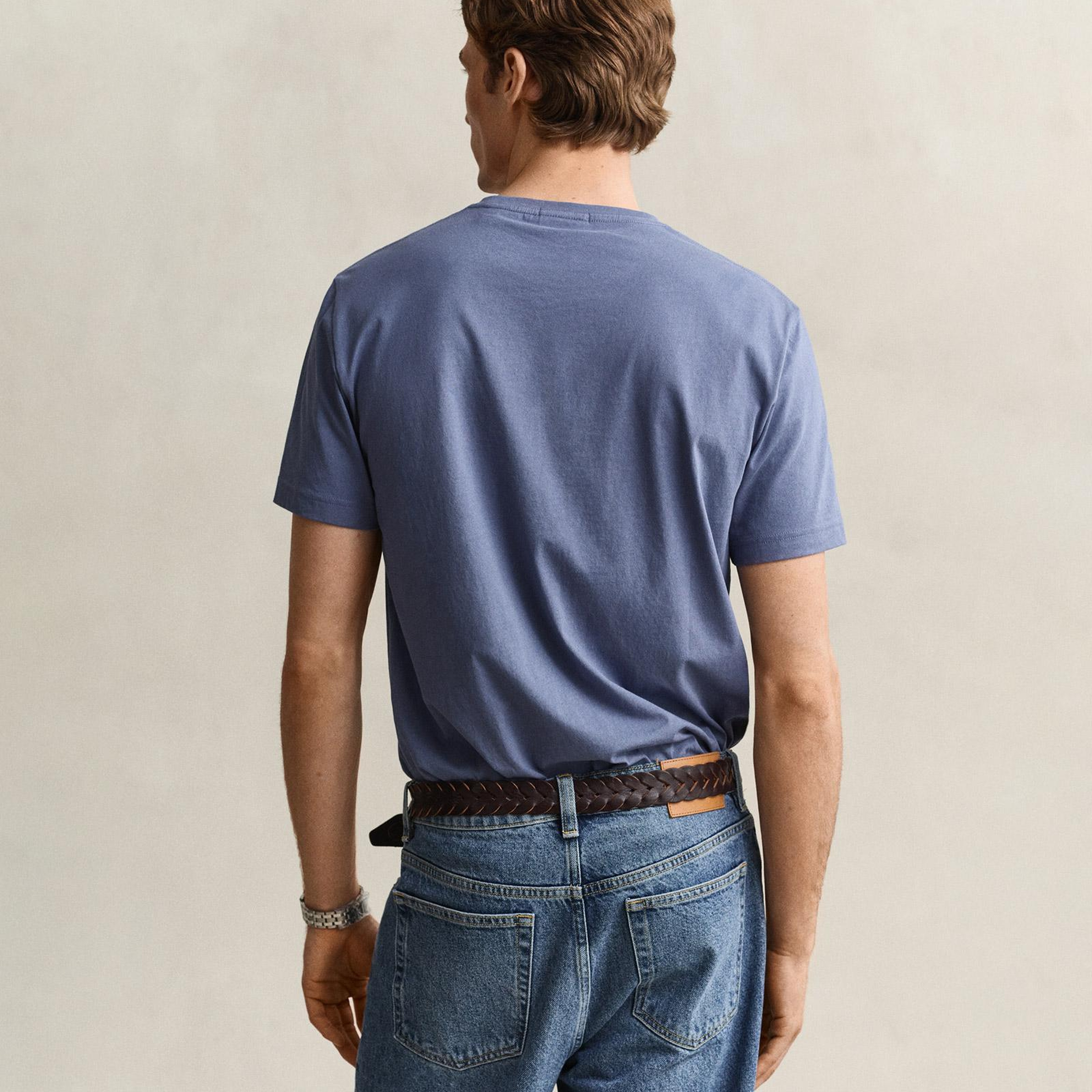 GANT Erkek Mavi Regular Fit T-Shirt