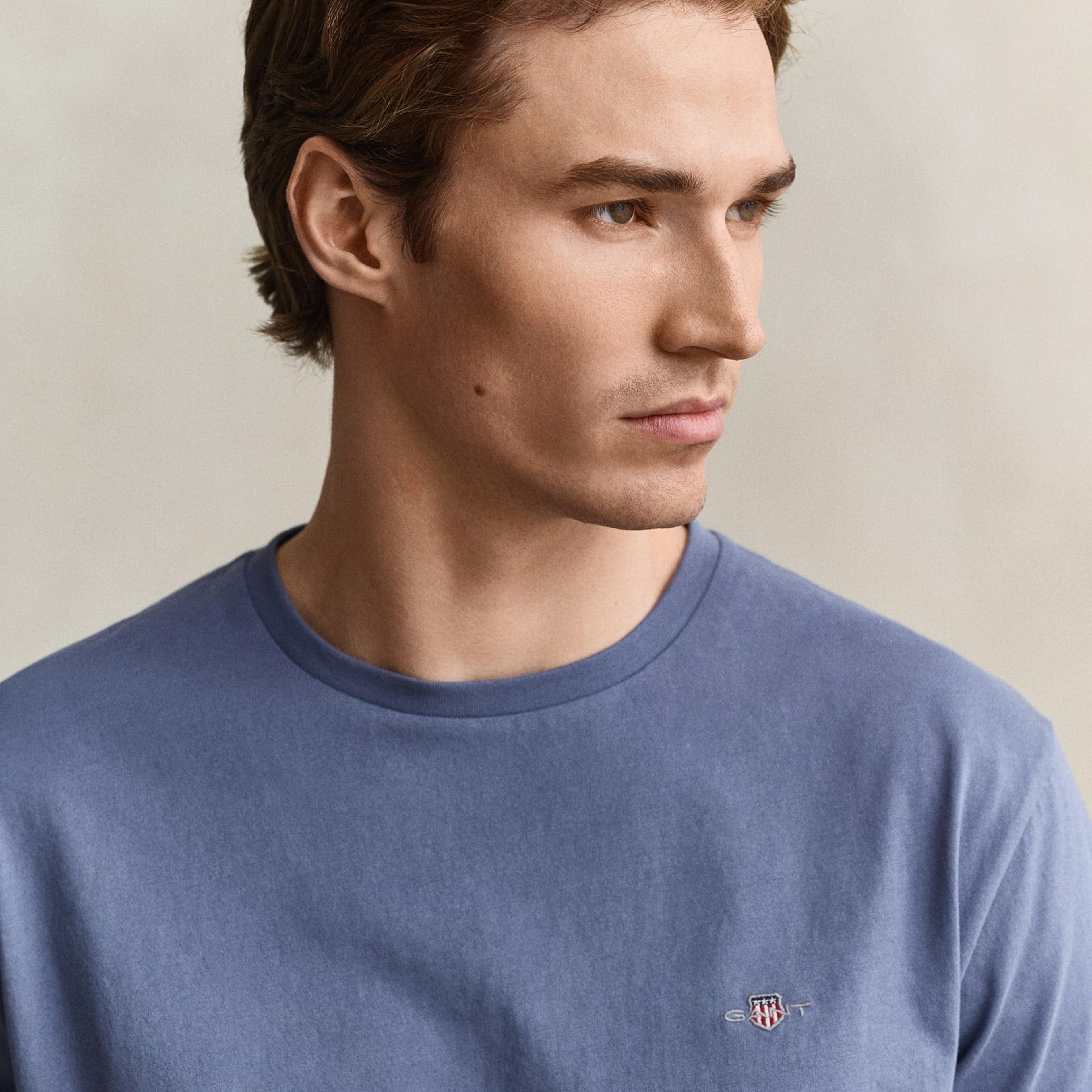 GANT Erkek Mavi Regular Fit T-Shirt