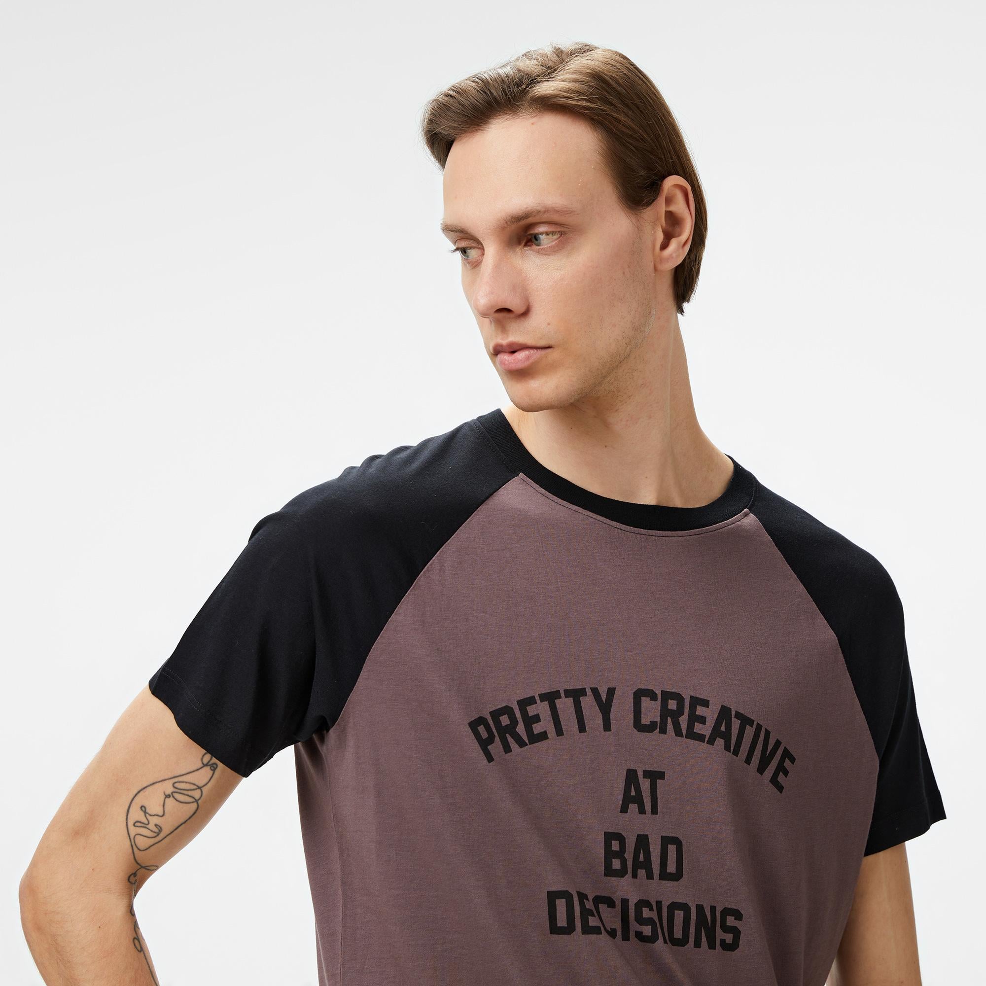 THE KOOPLES ERKEK KAHVERENGİ Modal Karışımlı T-SHIRT