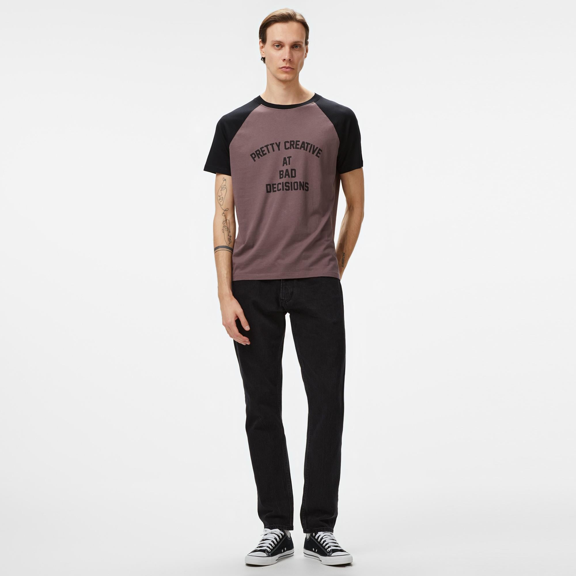 THE KOOPLES ERKEK KAHVERENGİ Modal Karışımlı T-SHIRT