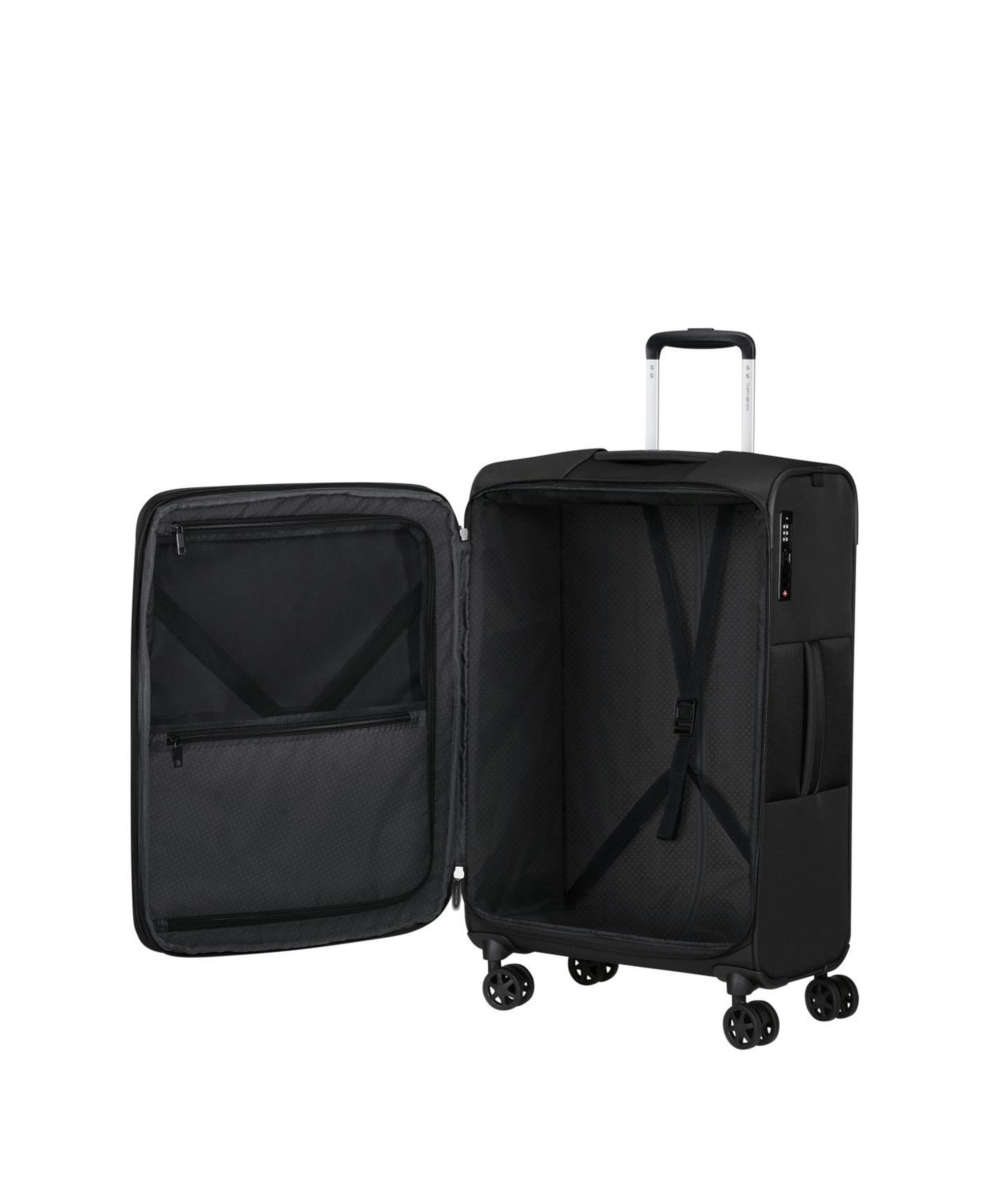 Samsonite GoTwist Spinner Siyah 68/25 Körüklü Orta Boy Valiz