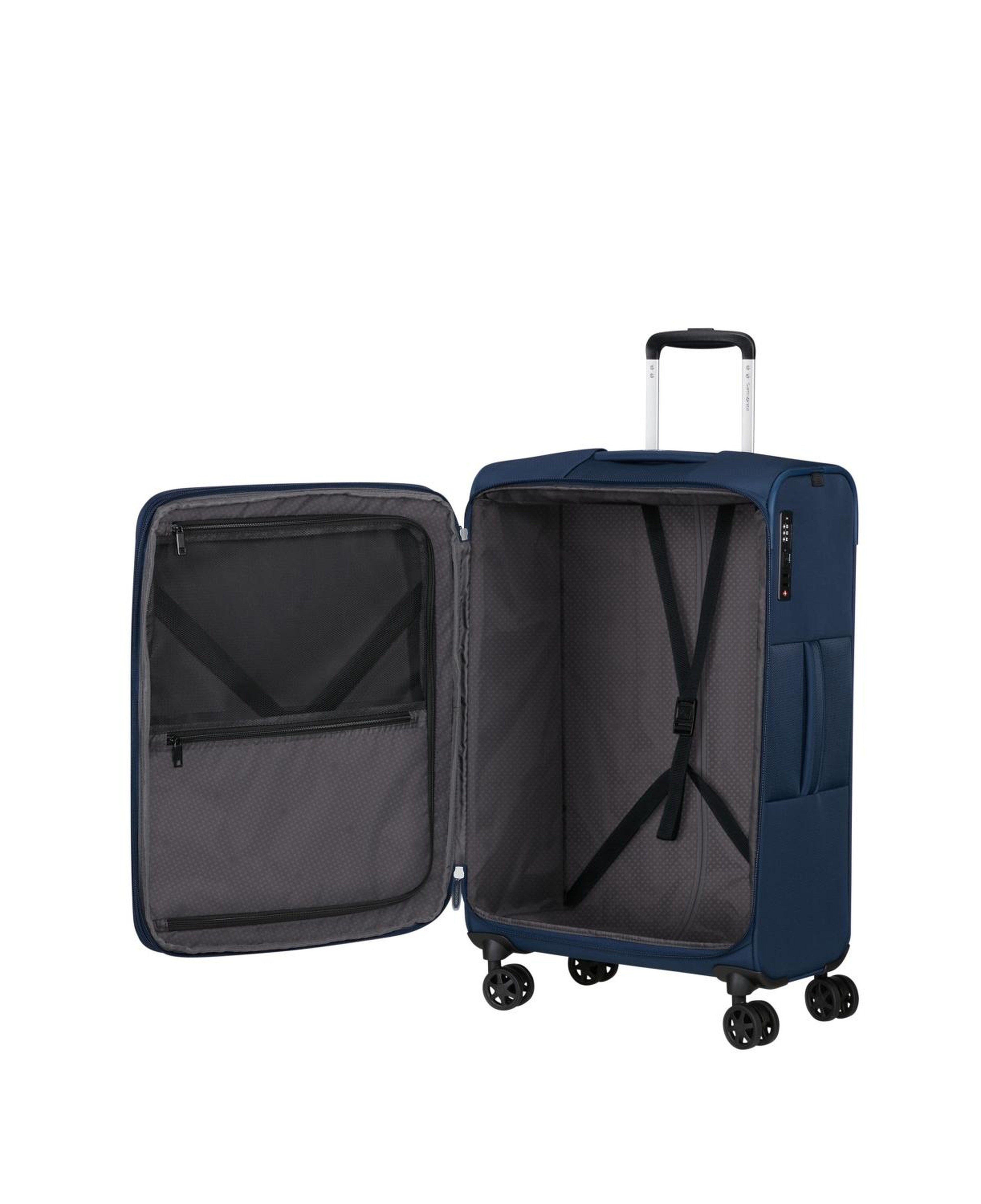 Samsonite GoTwist Spinner Lacivert 68/25 Körüklü Orta Boy Valiz
