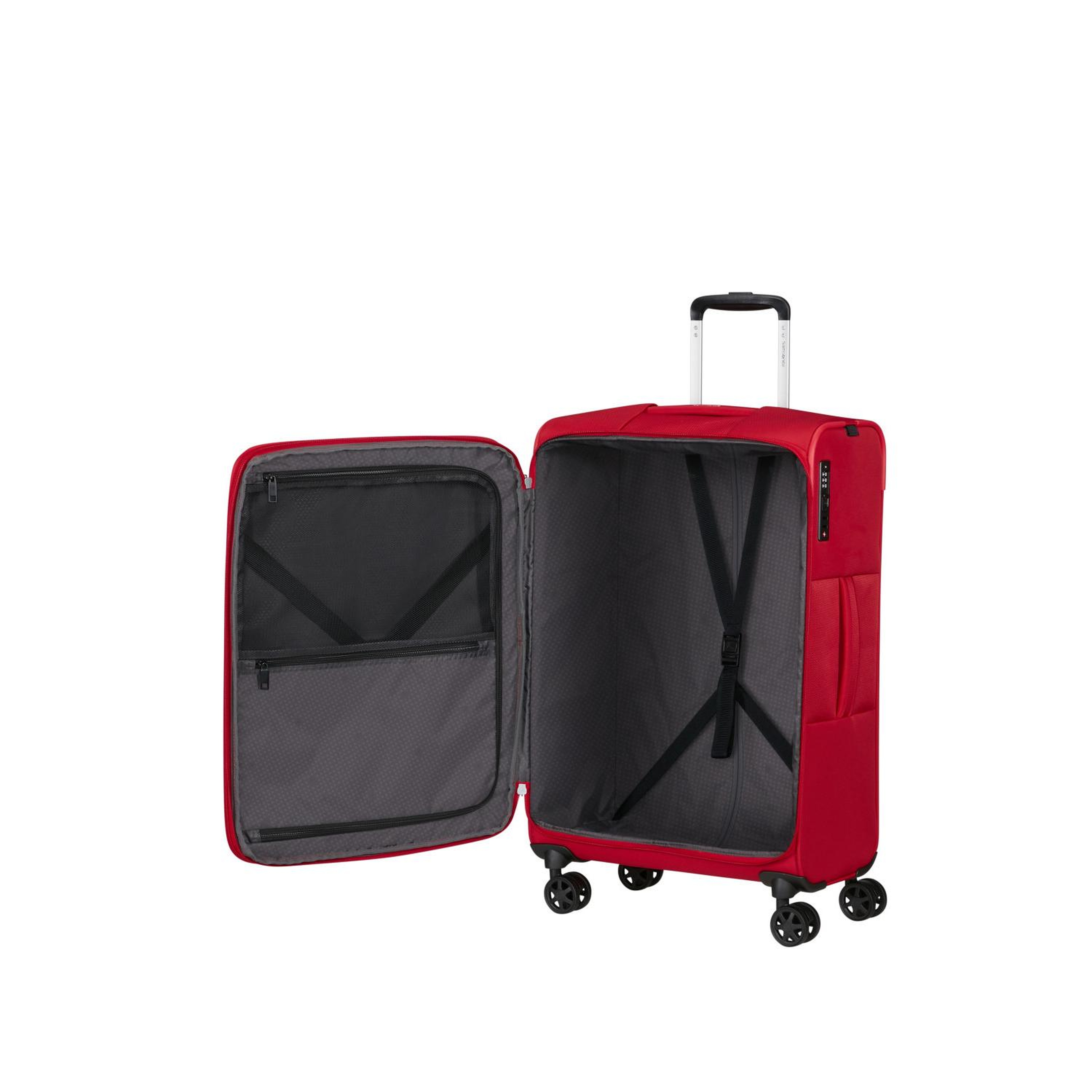 Samsonite GoTwist Spinner Kırmızı 68/25 Körüklü Orta Boy Valiz