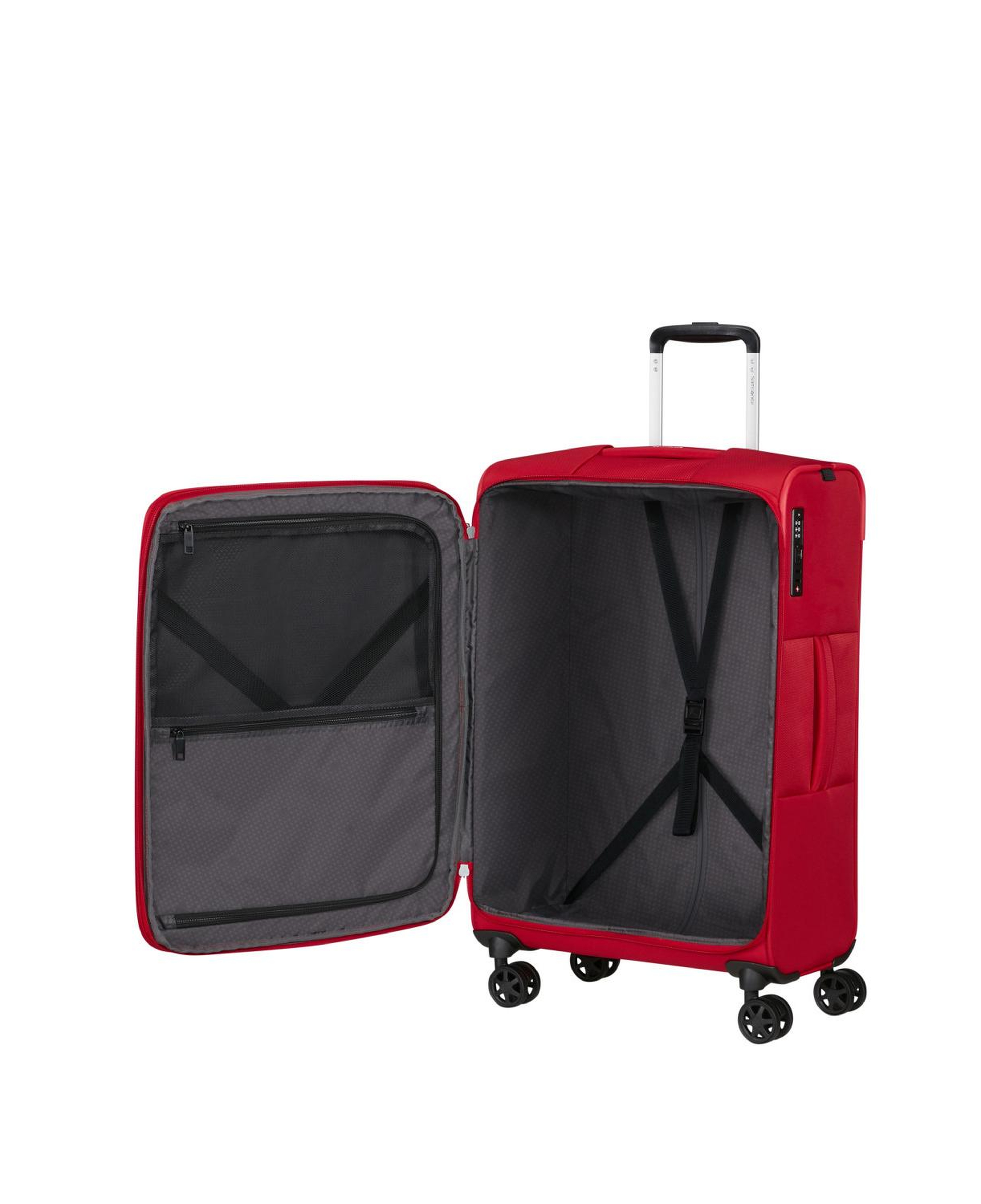 Samsonite GoTwist Spinner Kırmızı 68/25 Körüklü Orta Boy Valiz
