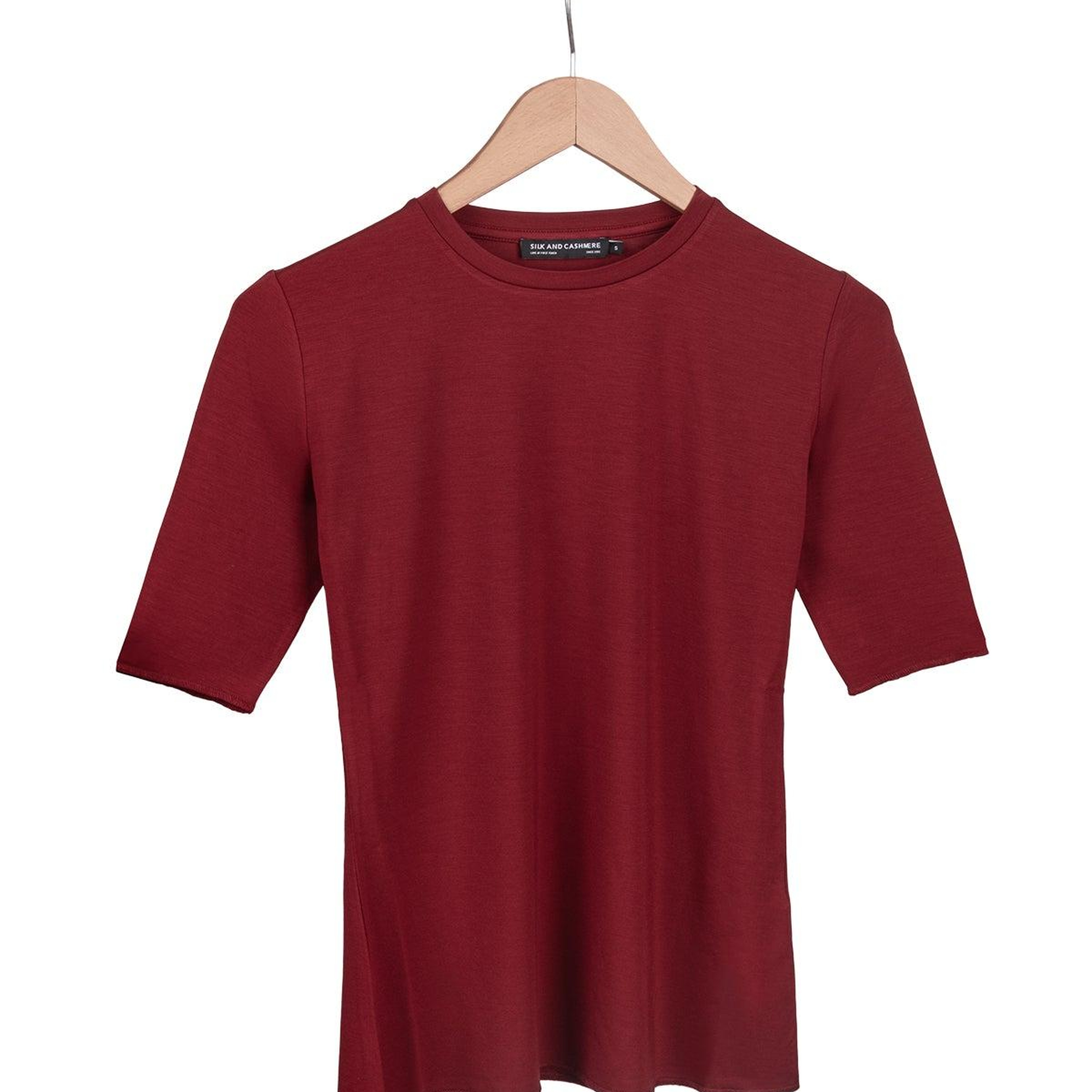Bordo Ultralight Yuvarlak Yaka T-Shirt
