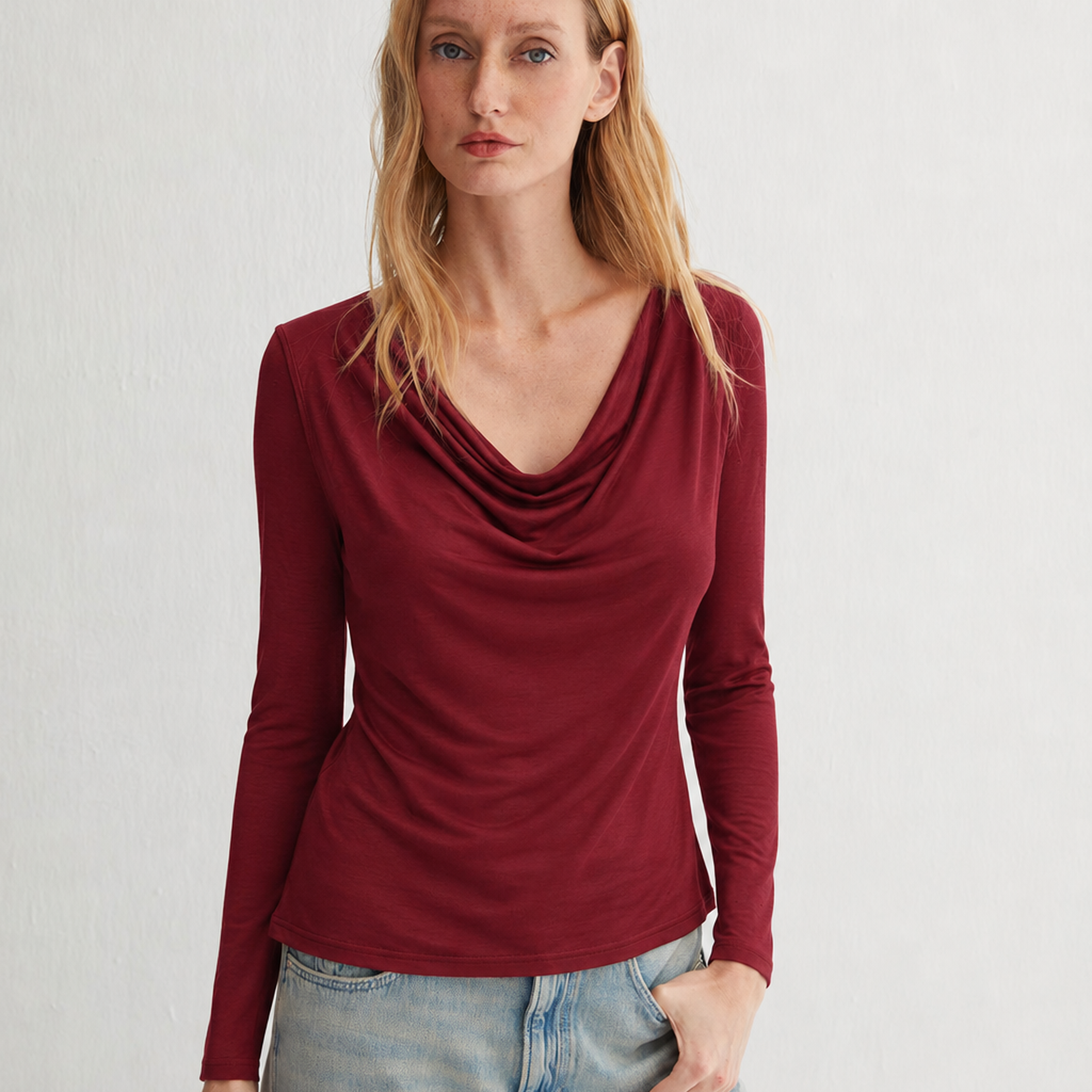 Bordo Ultralight Degaje Yaka Üst