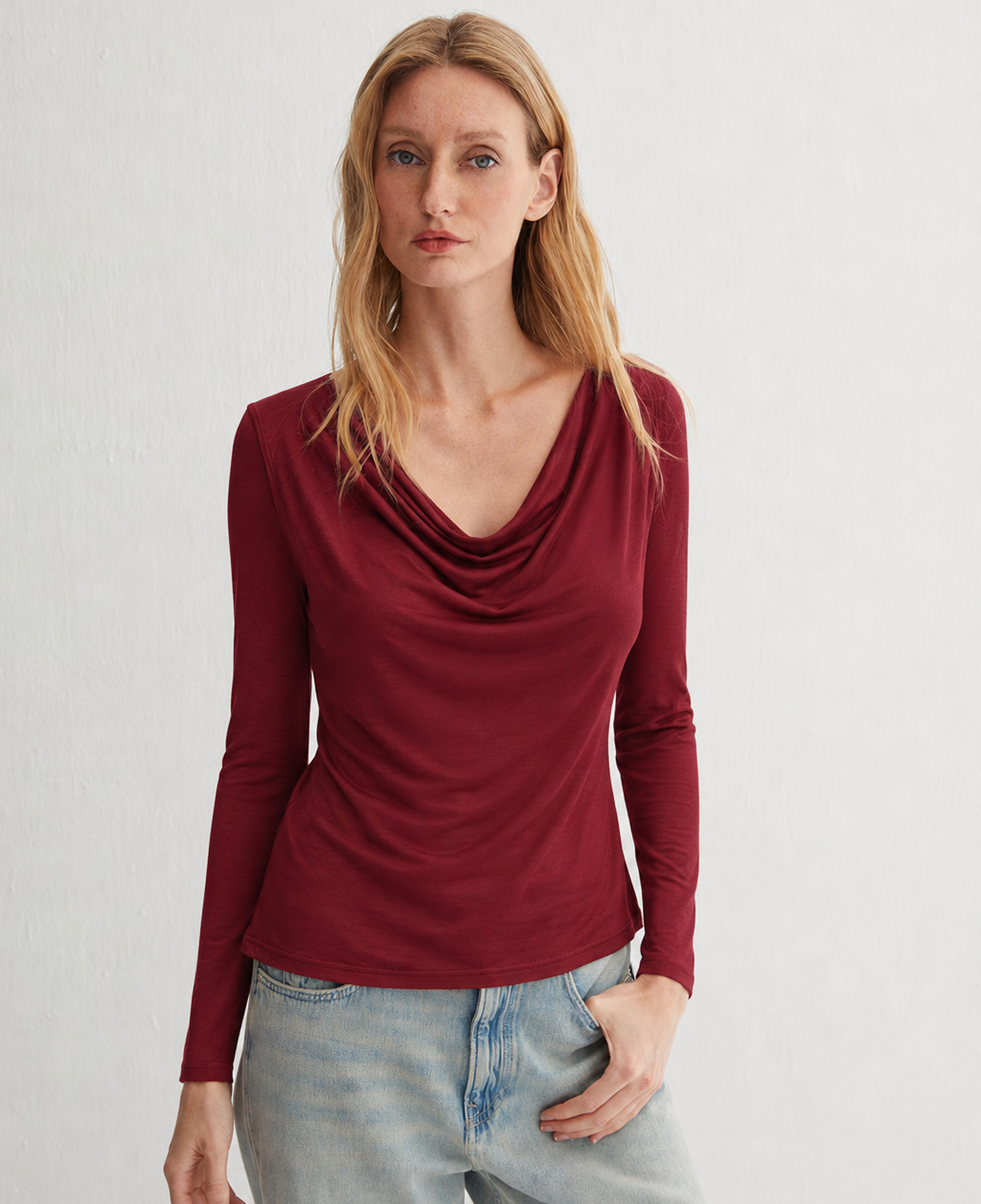 Bordo Ultralight Degaje Yaka Üst