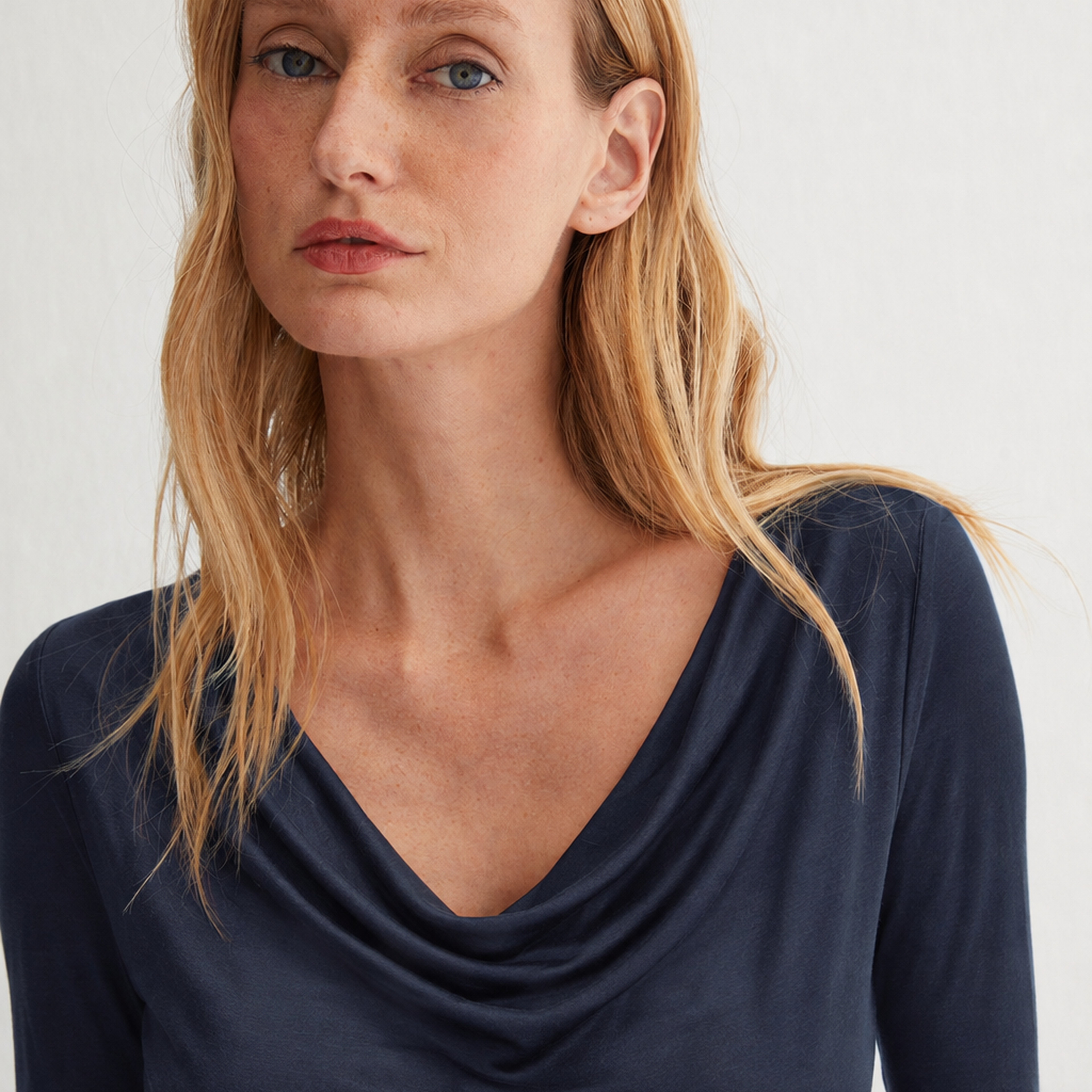 Lacivert Ultralight Degaje Yaka Üst