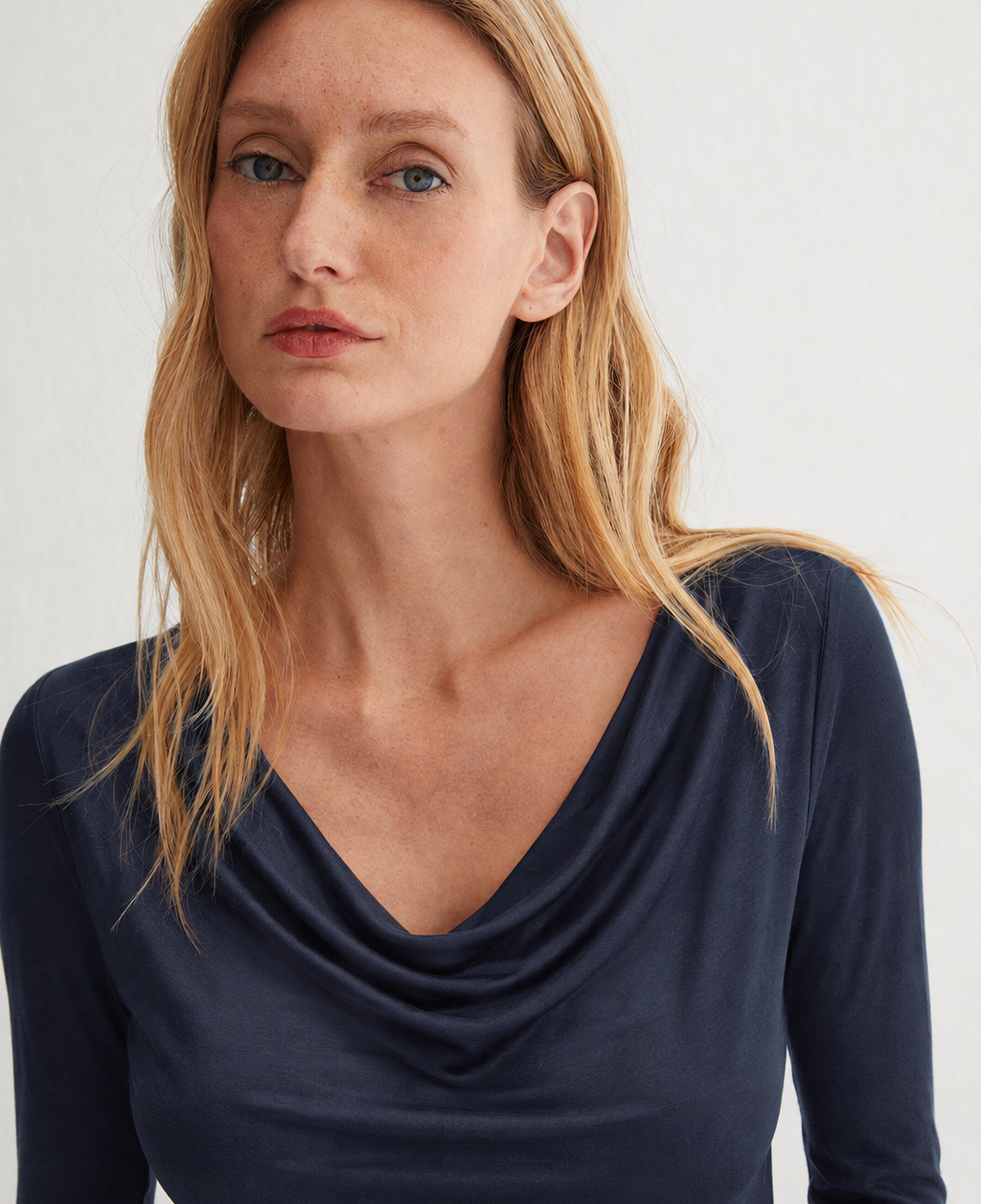 Lacivert Ultralight Degaje Yaka Üst