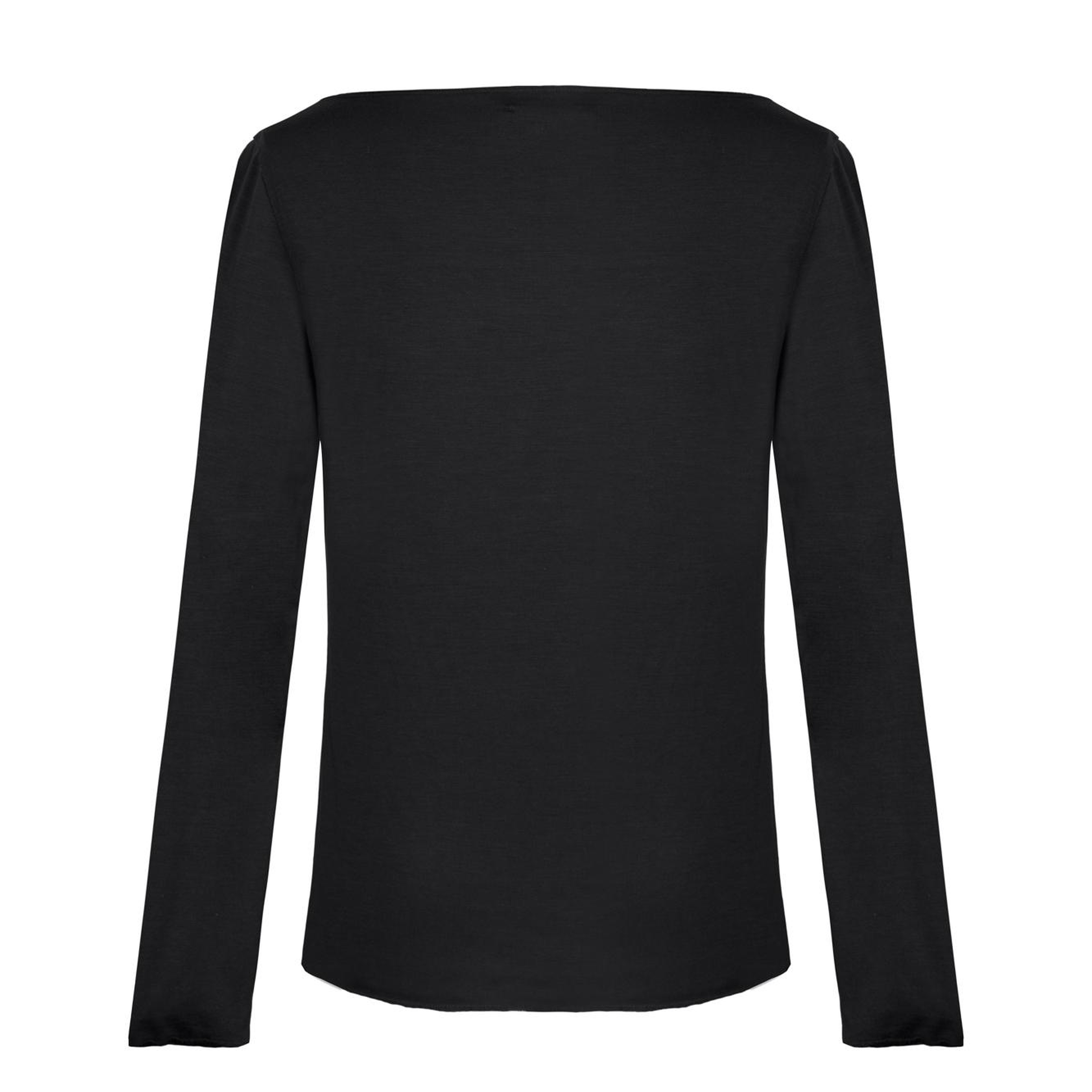 Siyah Ultralight Kayık Yaka Üst