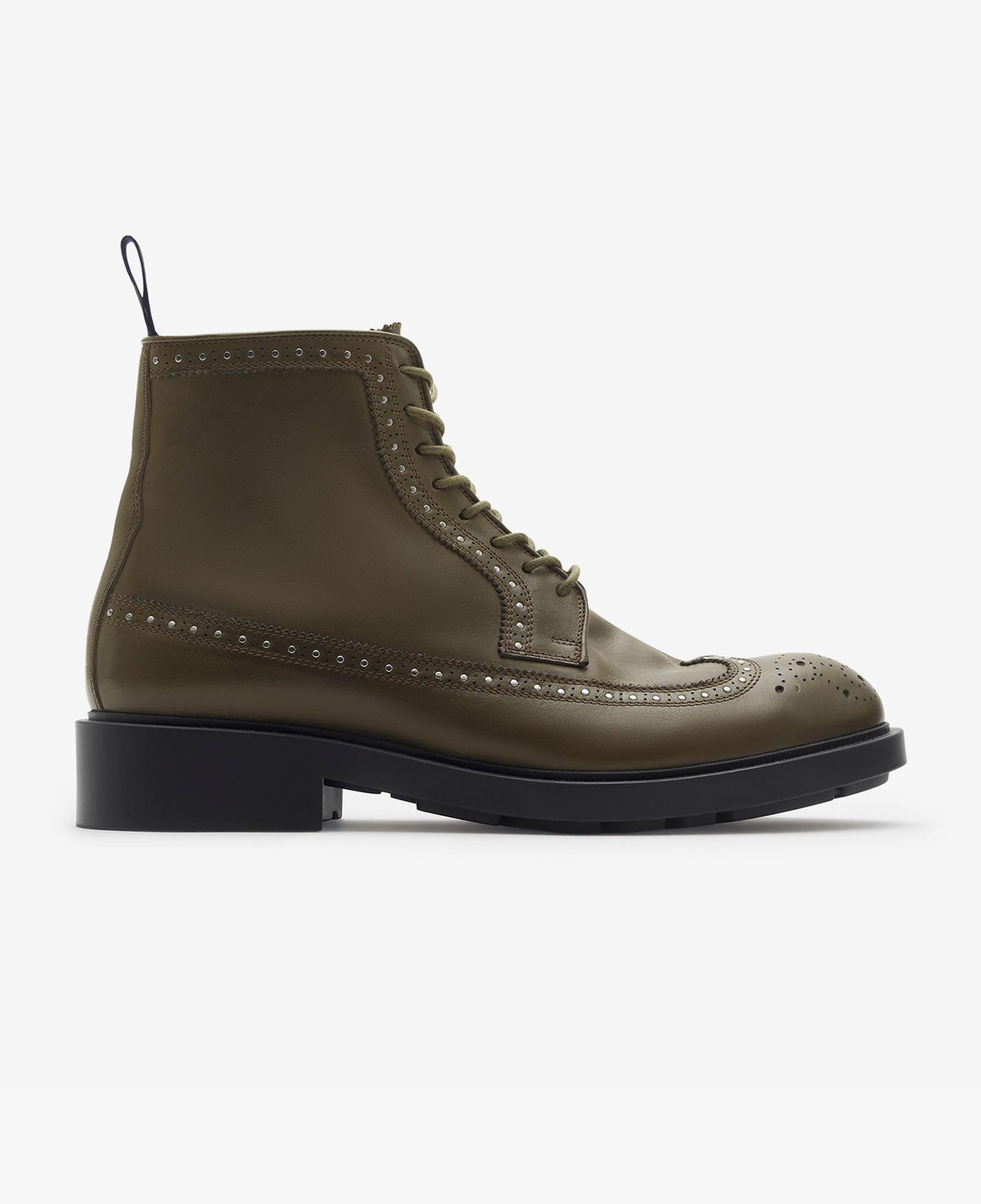 Burberry Studded Leather Loch Erkek Haki Bot