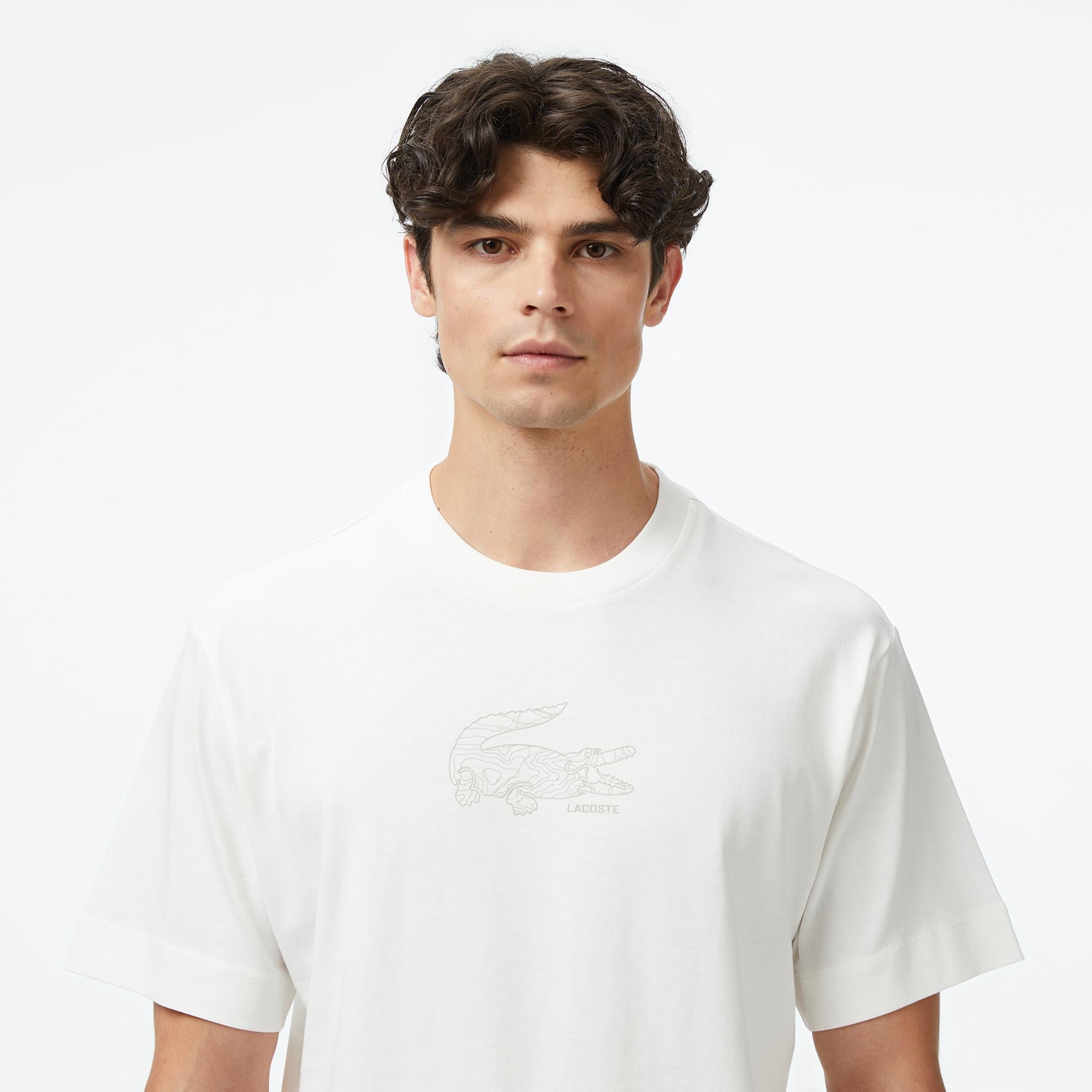 Lacoste Regular Fit Erkek Beyaz T-Shirt