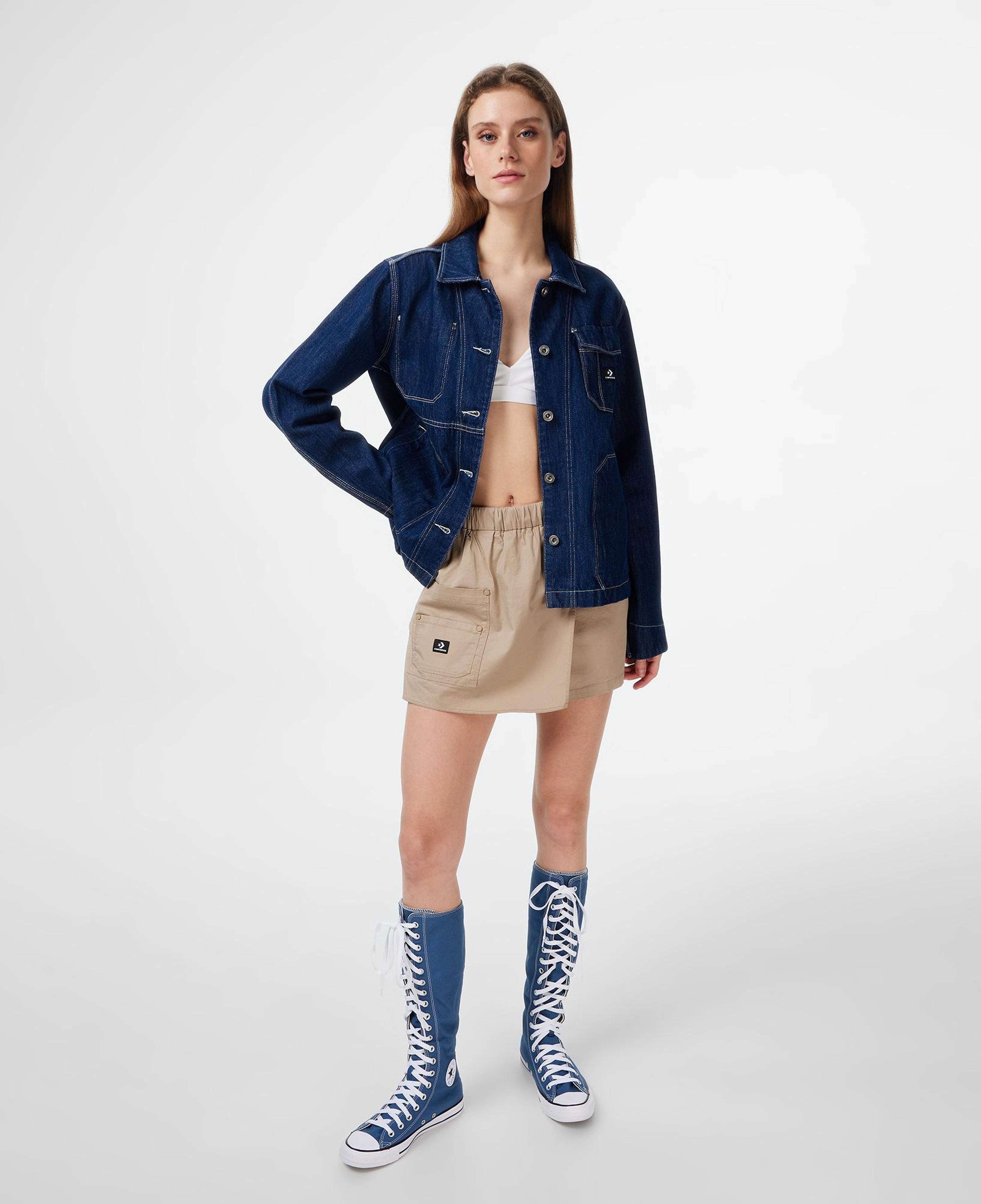 Converse Chaqueta Denim Kadın Mavi Ceket