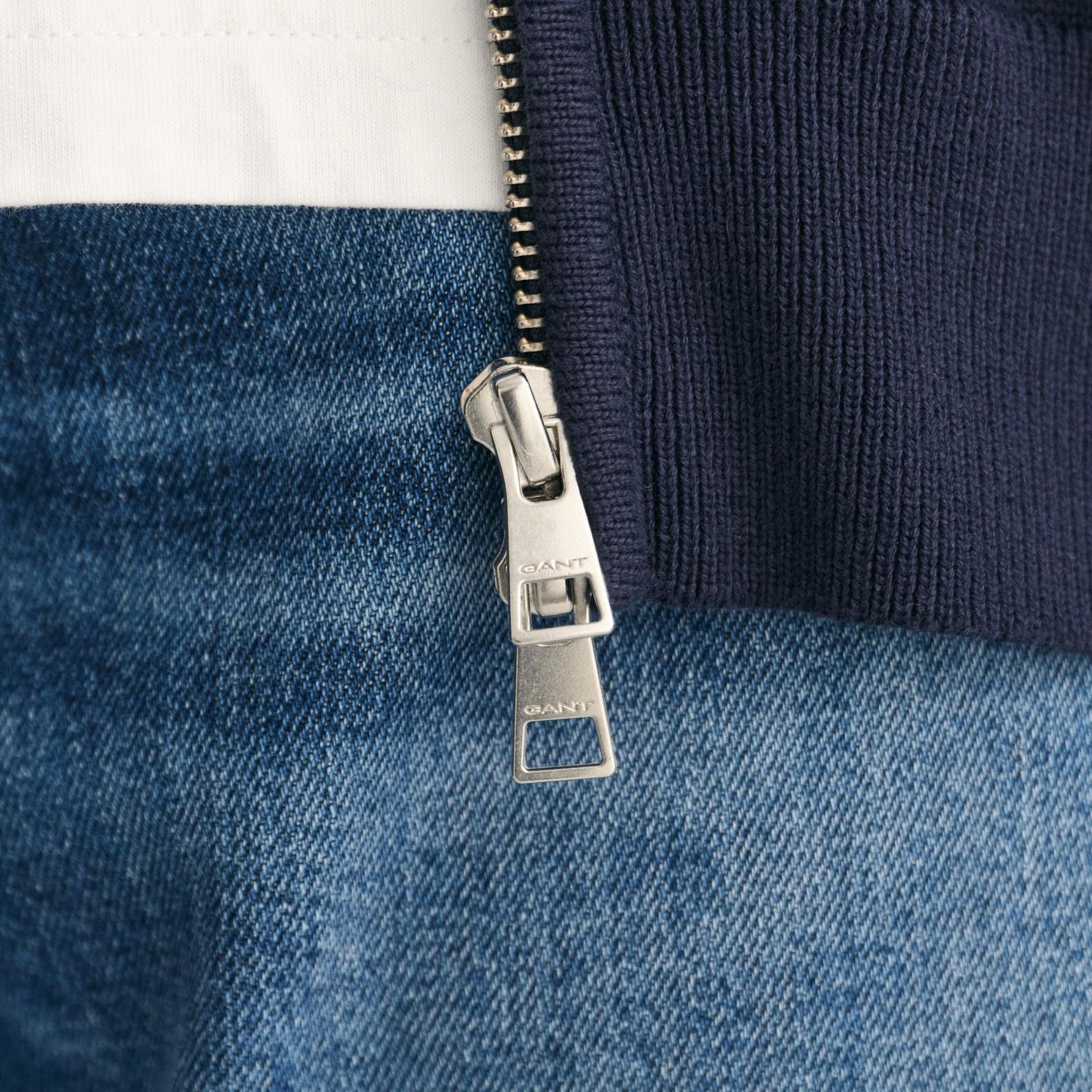 GANT Erkek Lacivert Regular Fit Fermuarlı Hırka