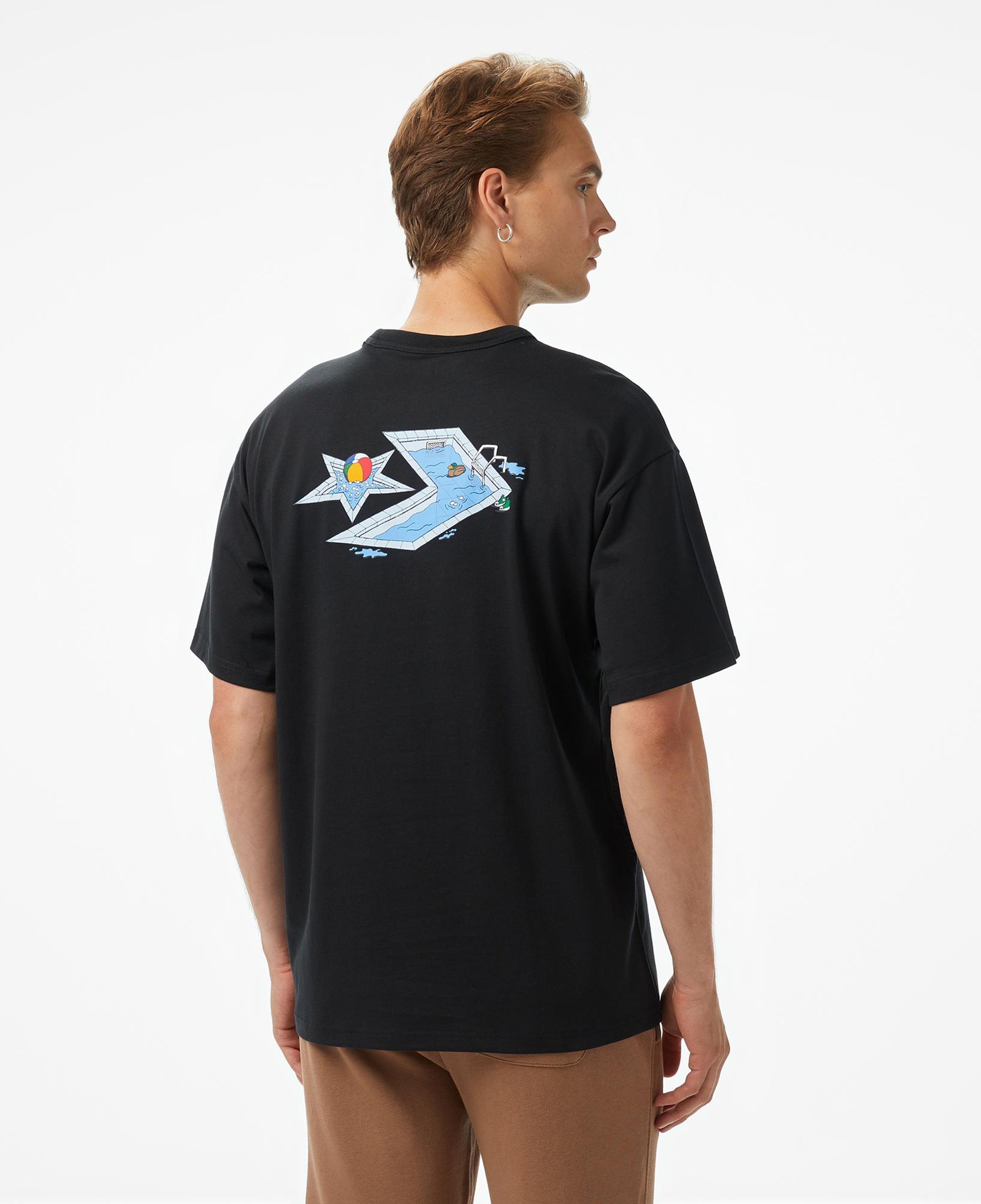 Converse Pool Side Star Chevron Erkek Siyah T-Shirt