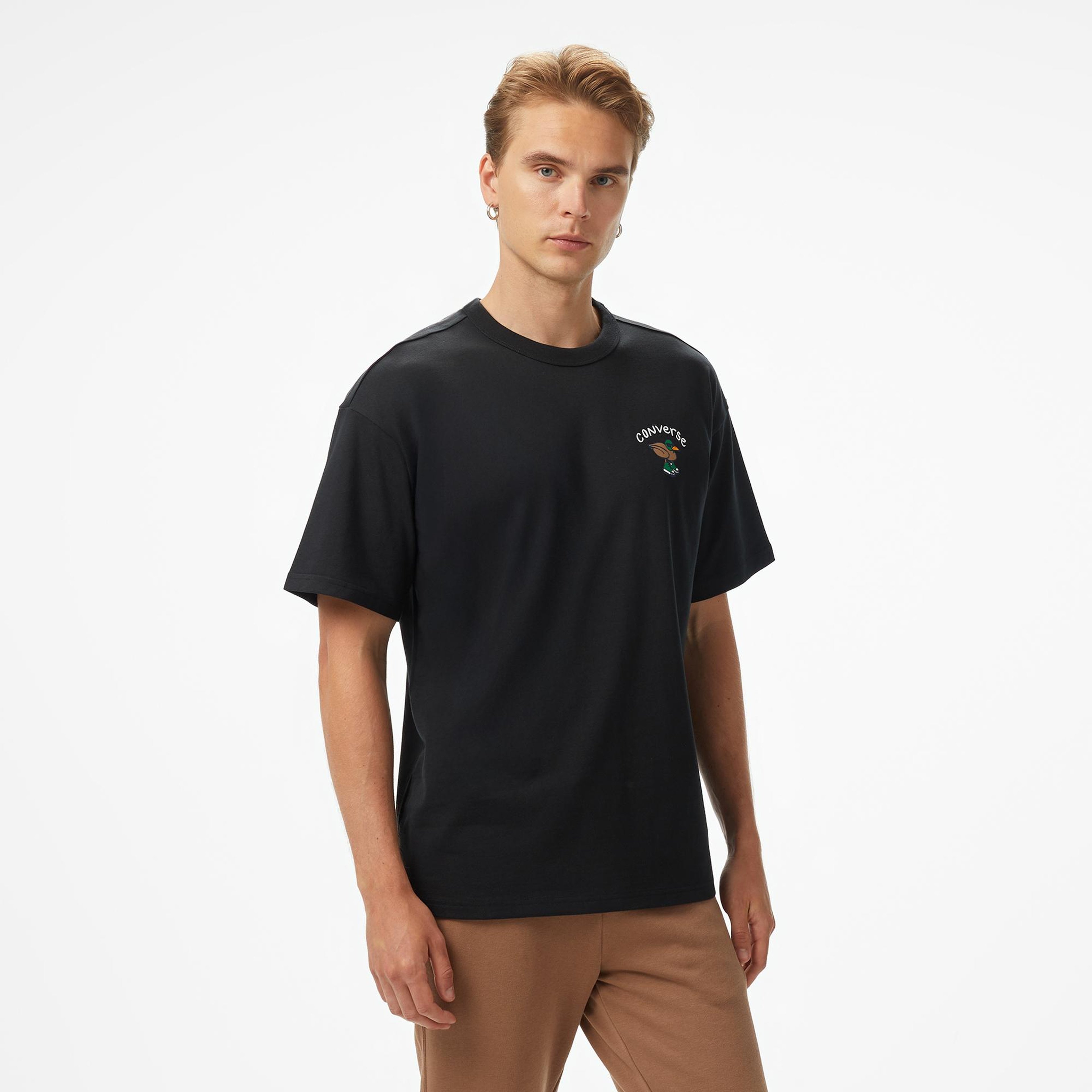 Converse Pool Side Star Chevron Erkek Siyah T-Shirt