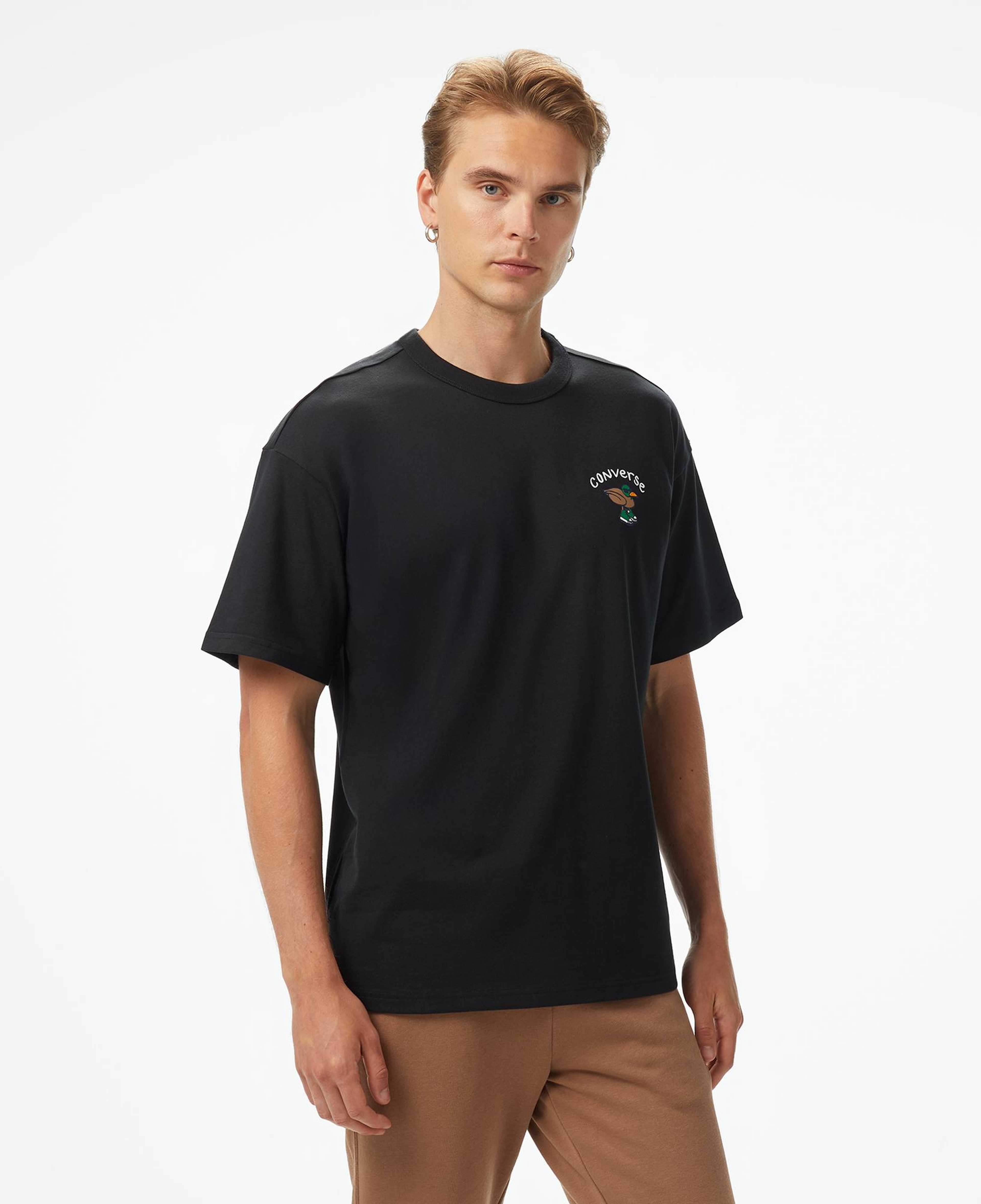 Converse Pool Side Star Chevron Erkek Siyah T-Shirt