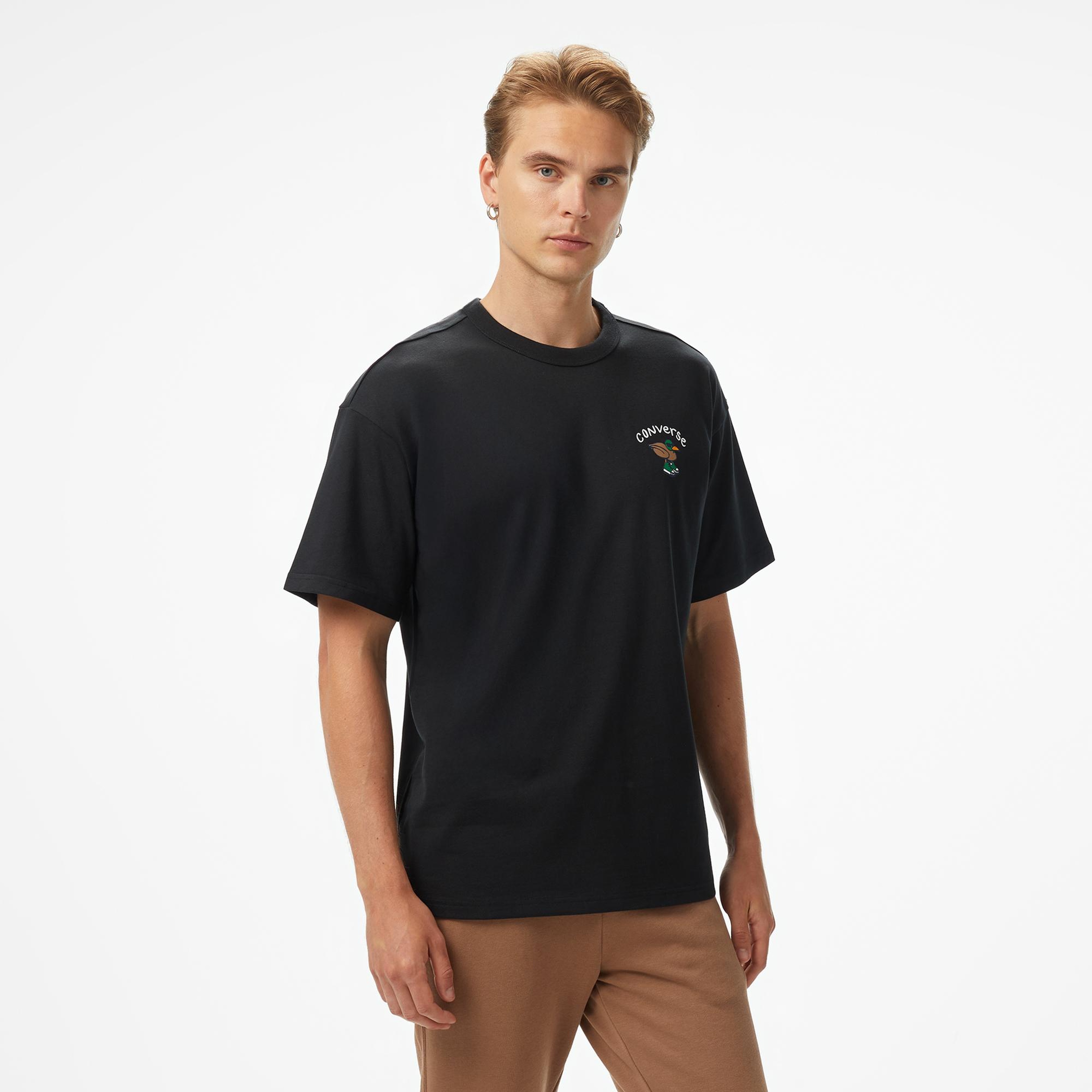 Converse Pool Side Star Chevron Erkek Siyah T-Shirt