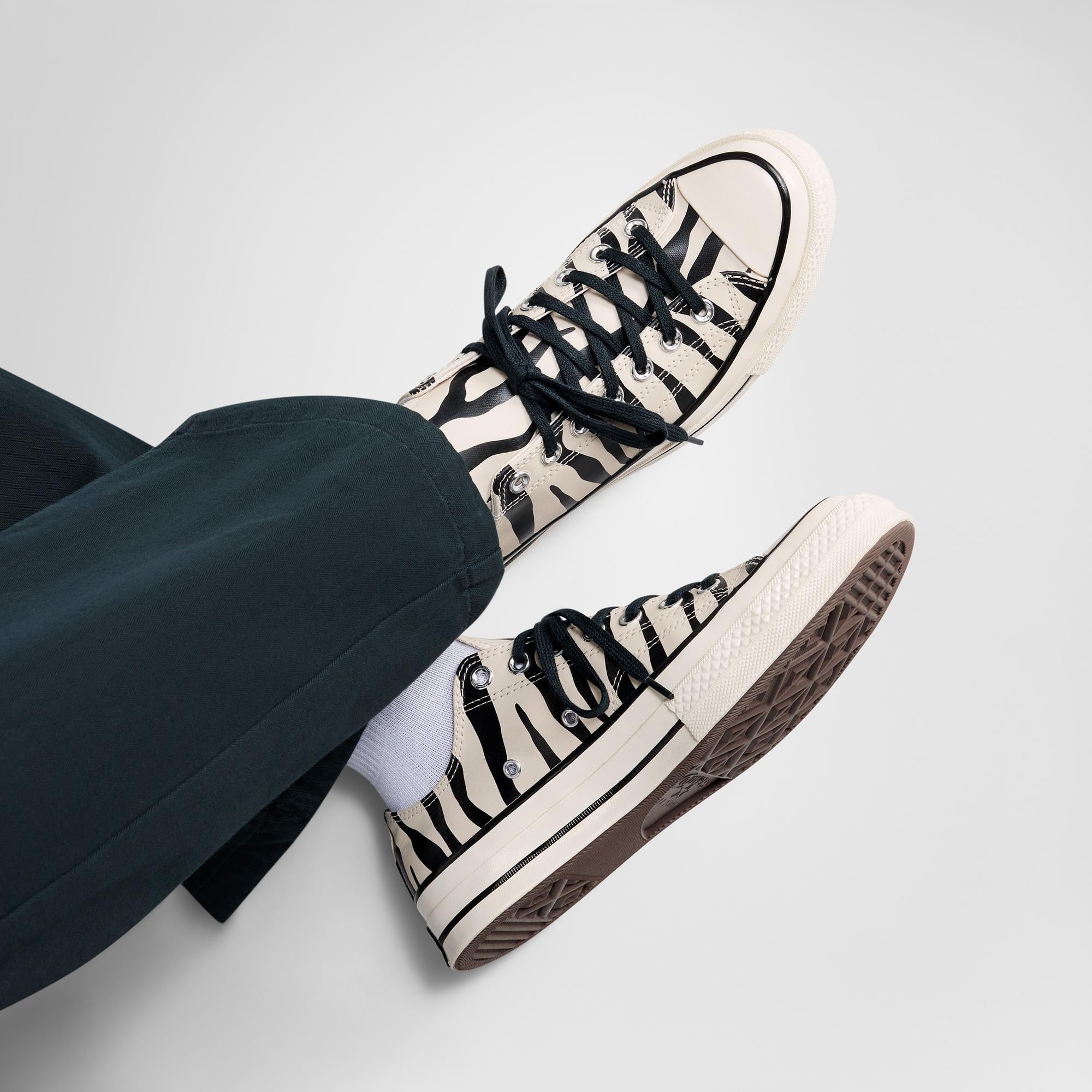 Converse Chuck 70 Zebra Print Unisex Bej Sneaker