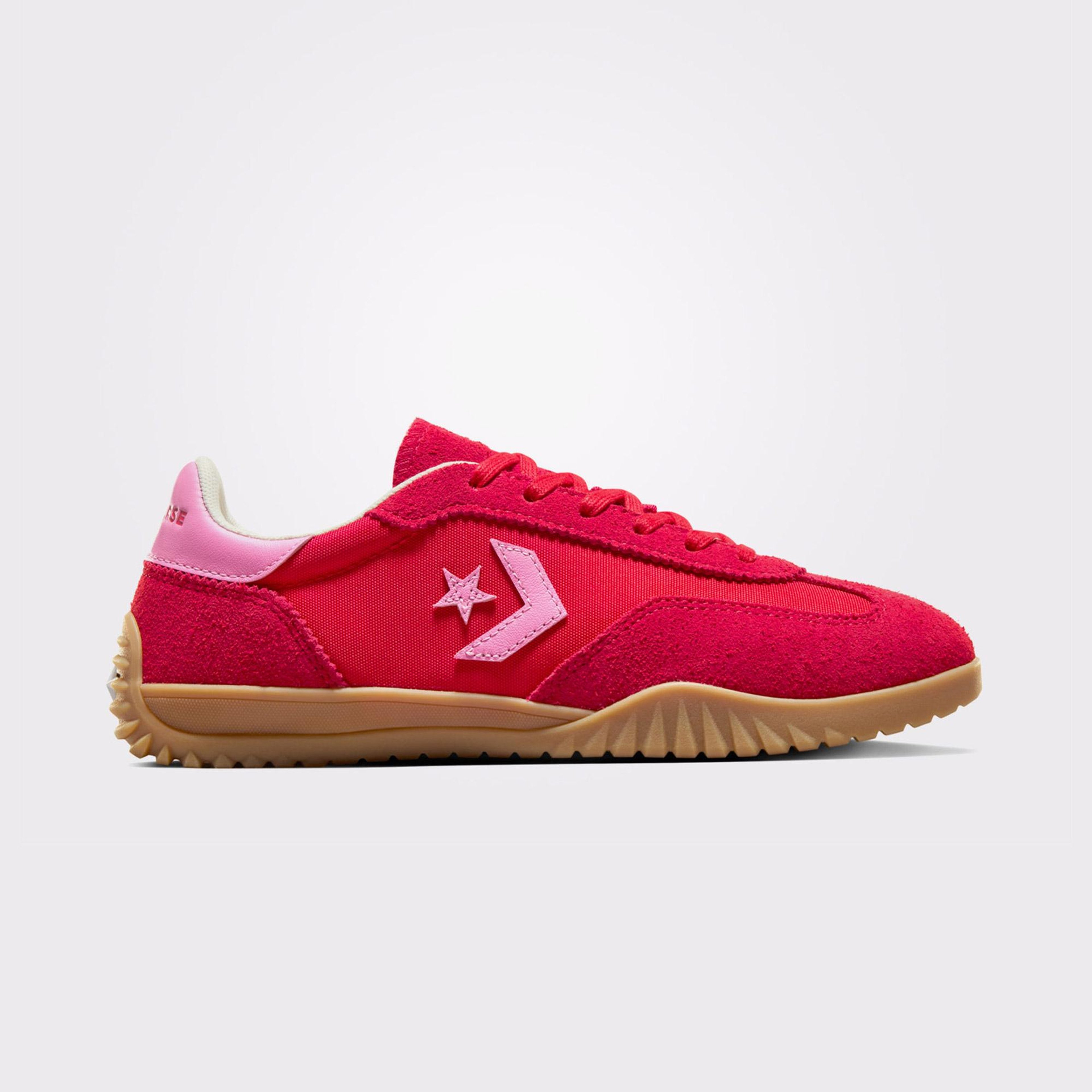 Converse Run Star Trainer Unisex Kırmızı Süet Deri Sneaker
